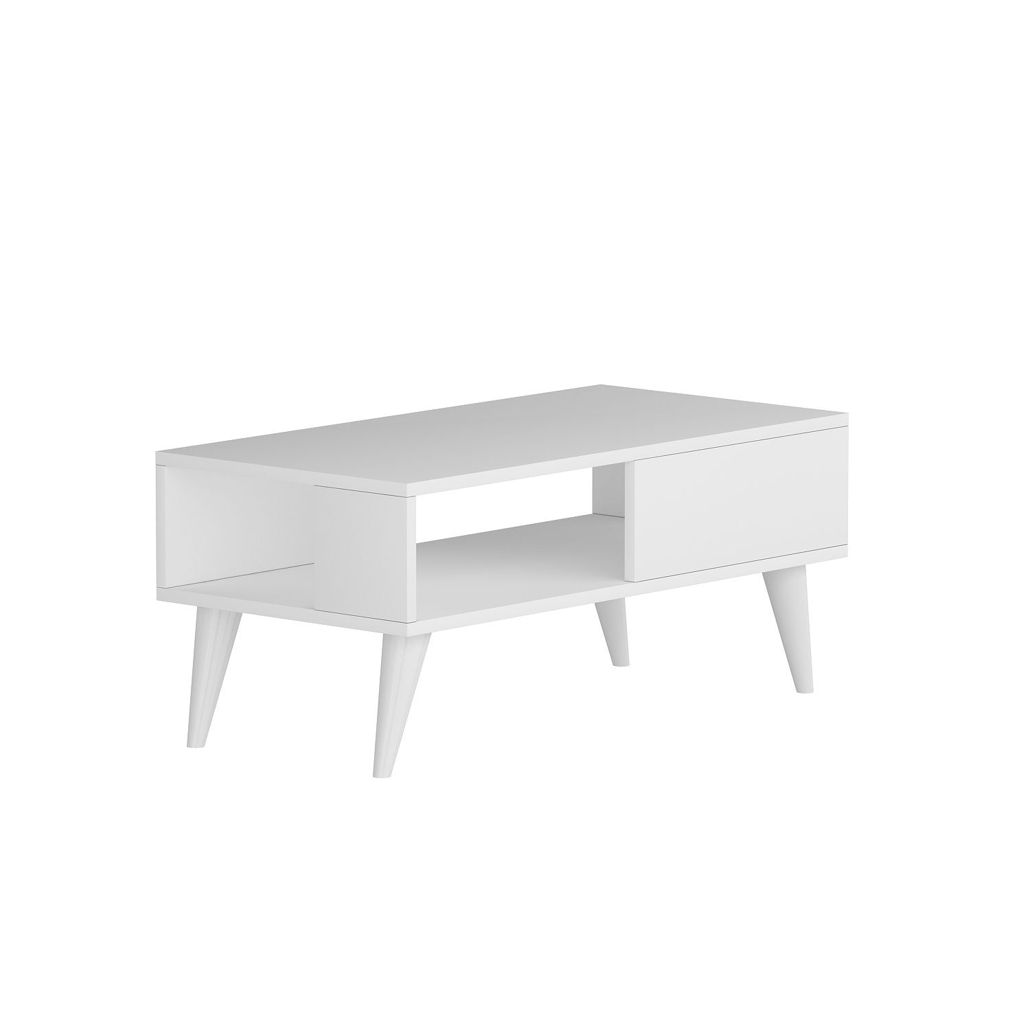 Mesa de Centro – 90 x 45 x 40 cm – Branca – Painel de Partículas revestido a Melamina