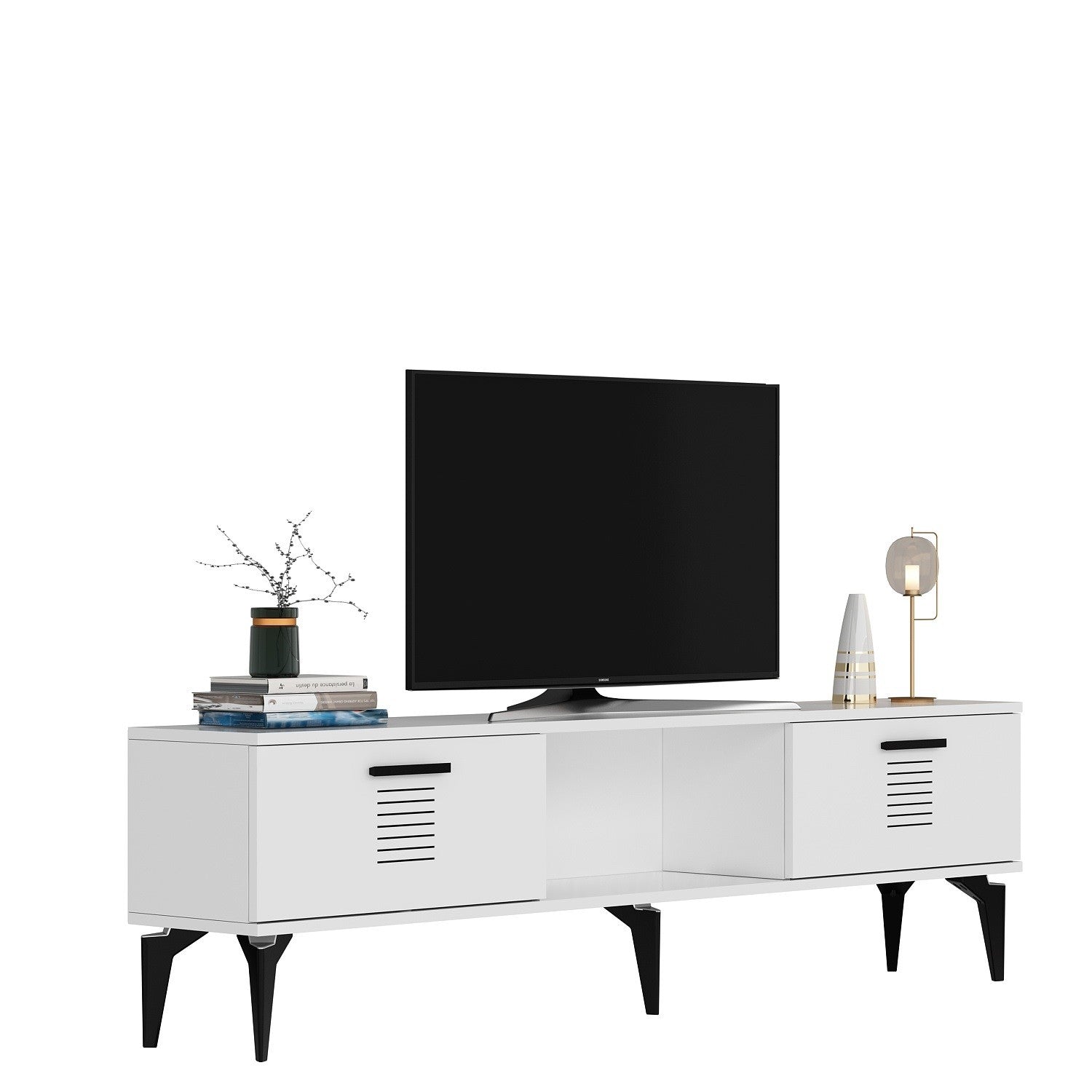 Móvel de TV – 150cm x 44.6cm x 29.6cm – Branco – MDF