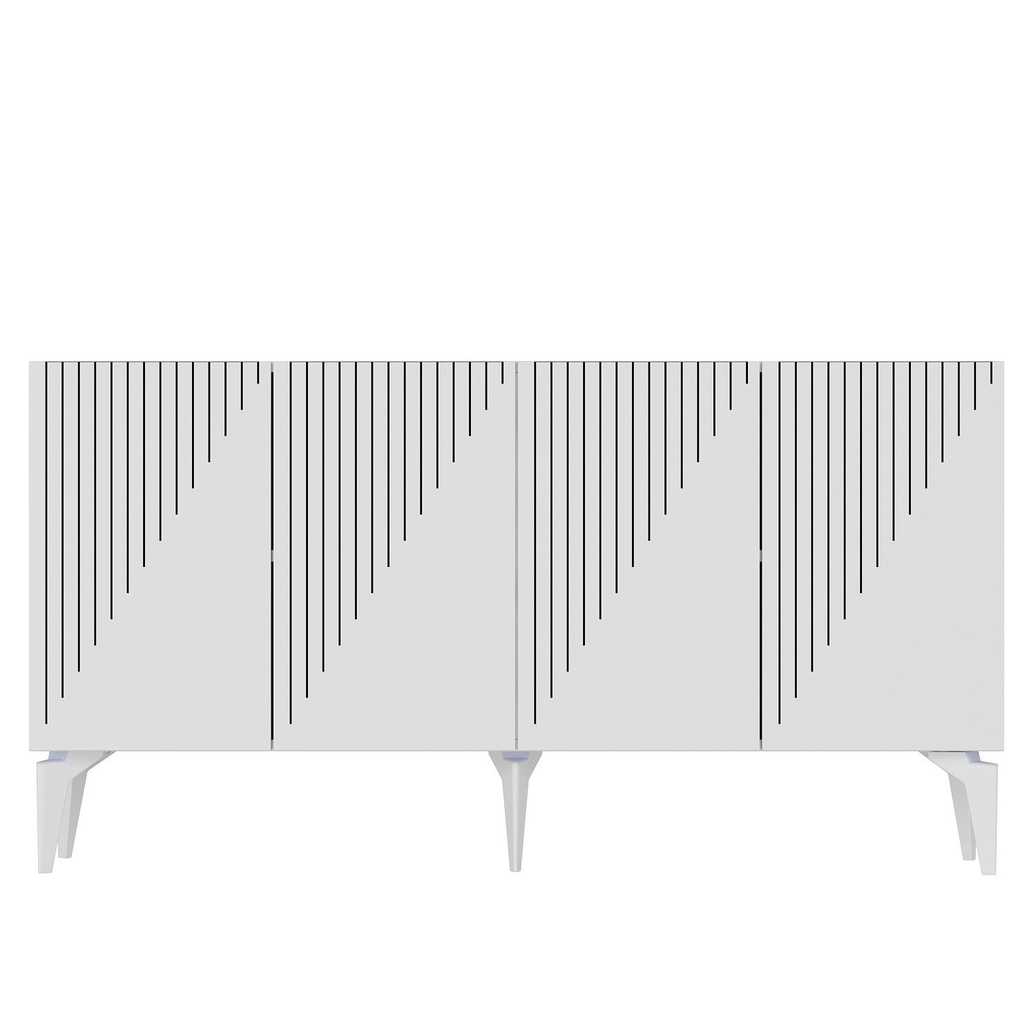 Aparador – 150 cm x 79 cm x 40 cm – Branco – Painel de partículas revestido a melamina