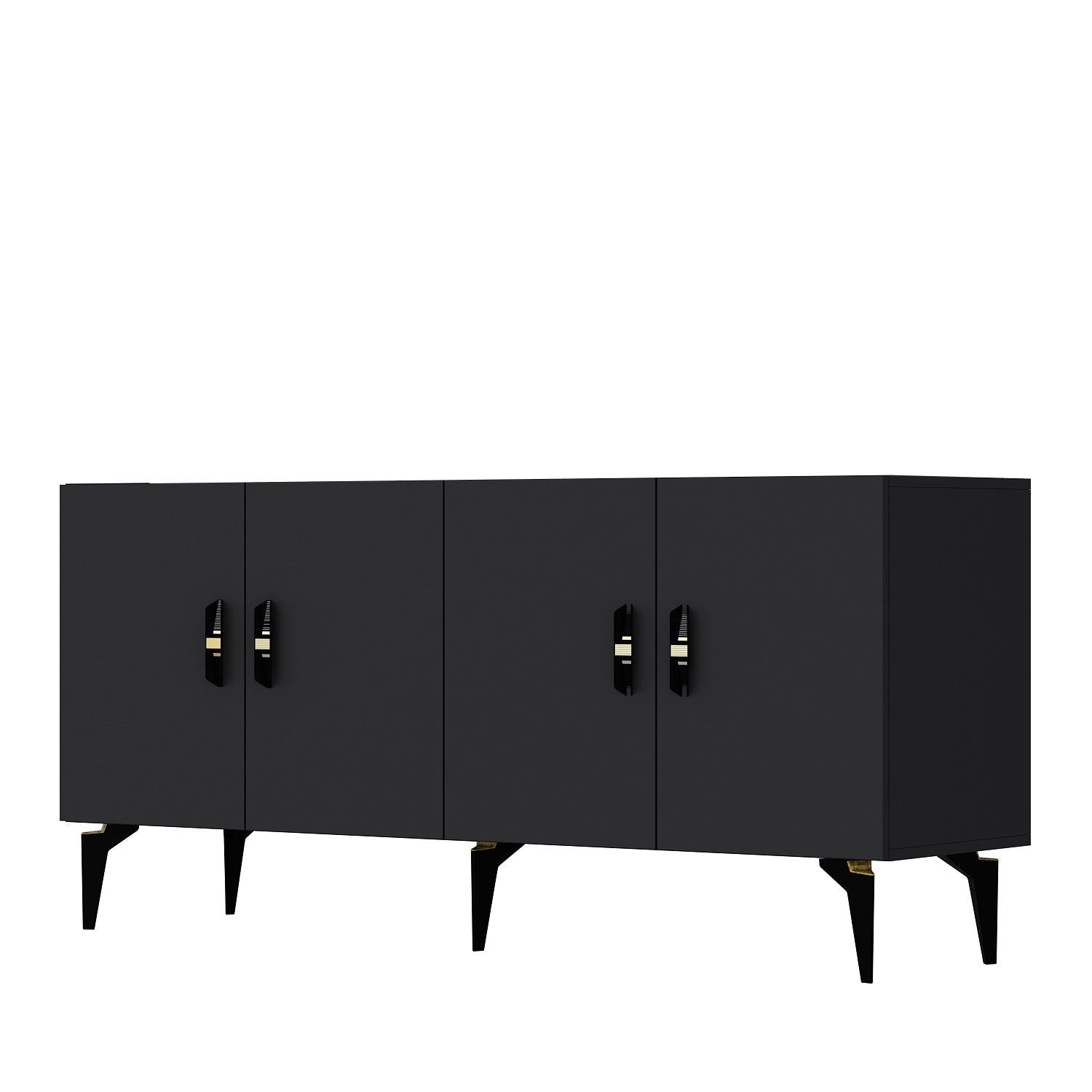 Aparador – 150cm – Antracite – Painéis de partículas revestidos a melamina