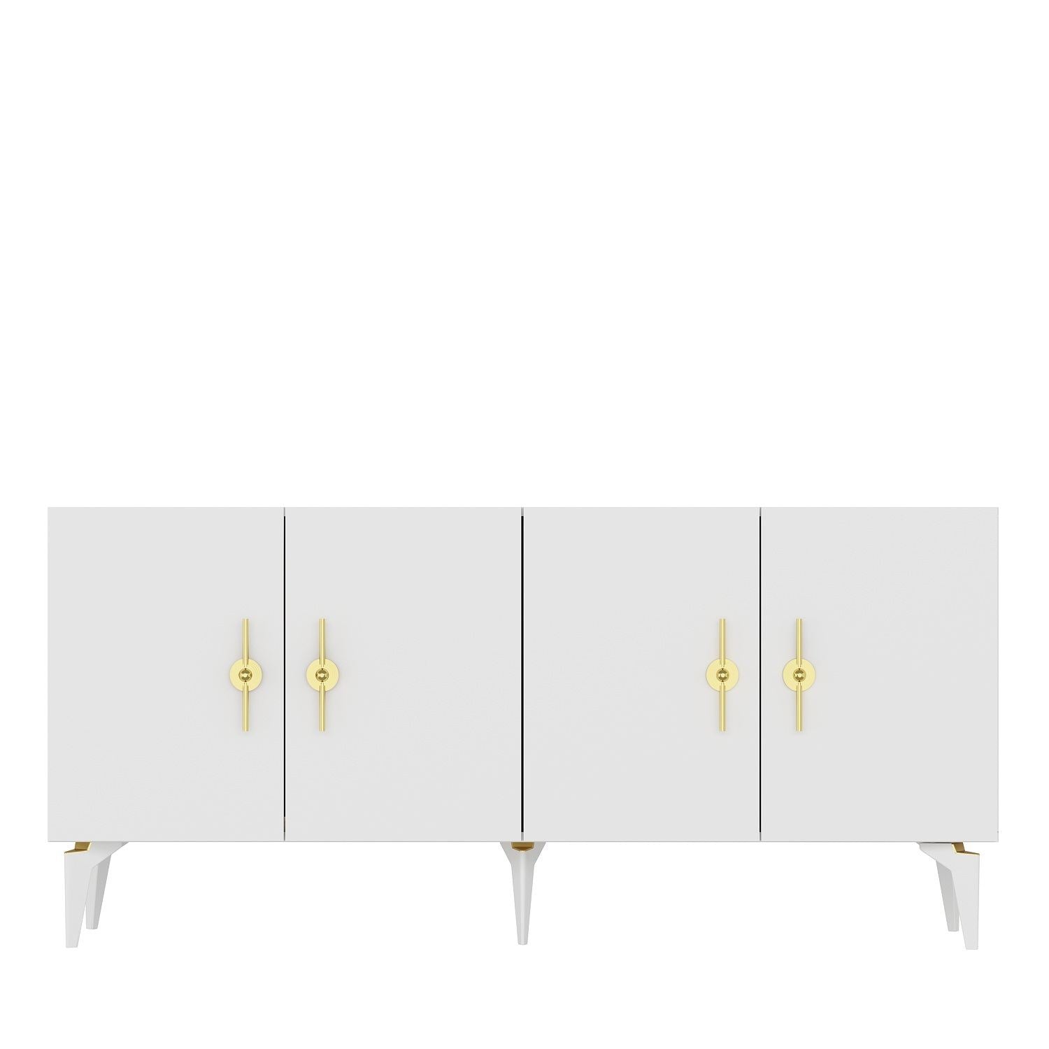 Aparador – 150cm x 79cm x 40cm – Branco – Painel de partículas revestido a melamina