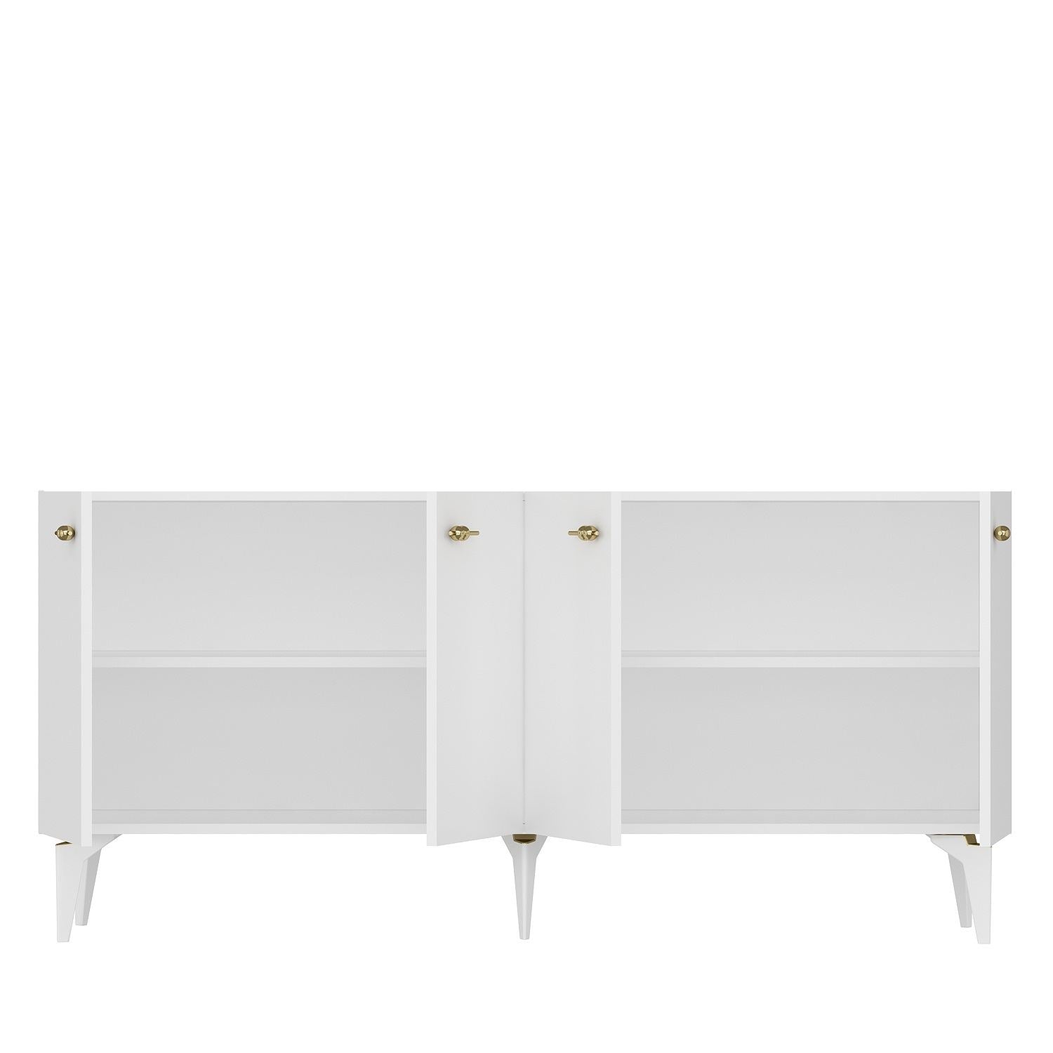 Aparador – 150 cm x 79 cm x 40 cm – Branco – Painel de partículas revestido a melamina