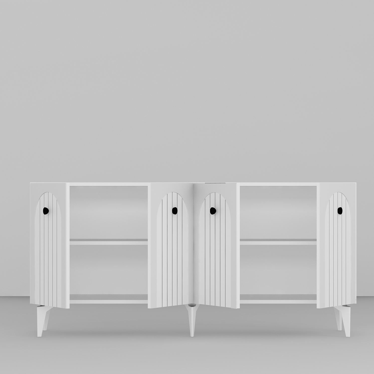 Aparador – 150 cm x 79 cm x 40 cm – Branco – Painel de partículas