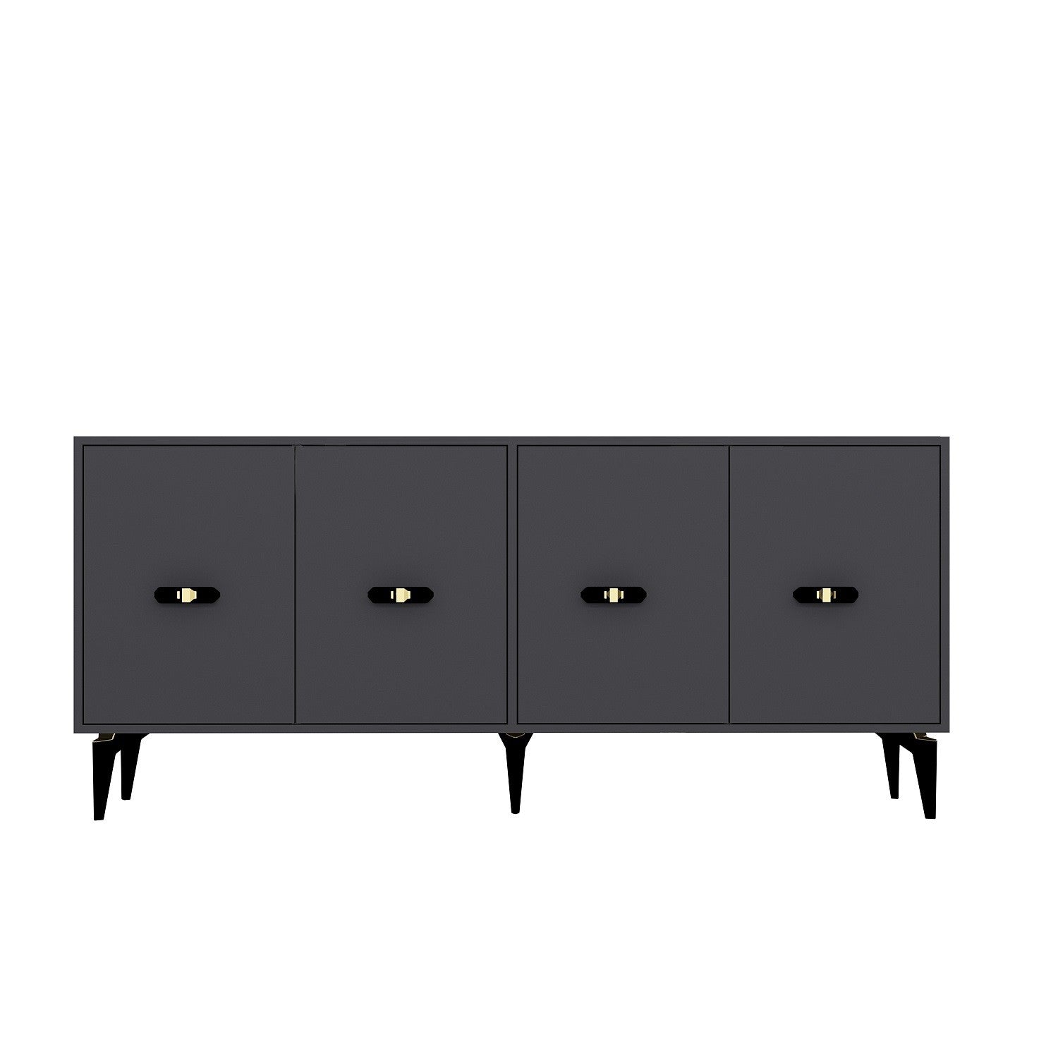 Aparador de Aglomerado Revestido de Melamina – 180 cm x 82,6 cm x 35 cm – Antracite