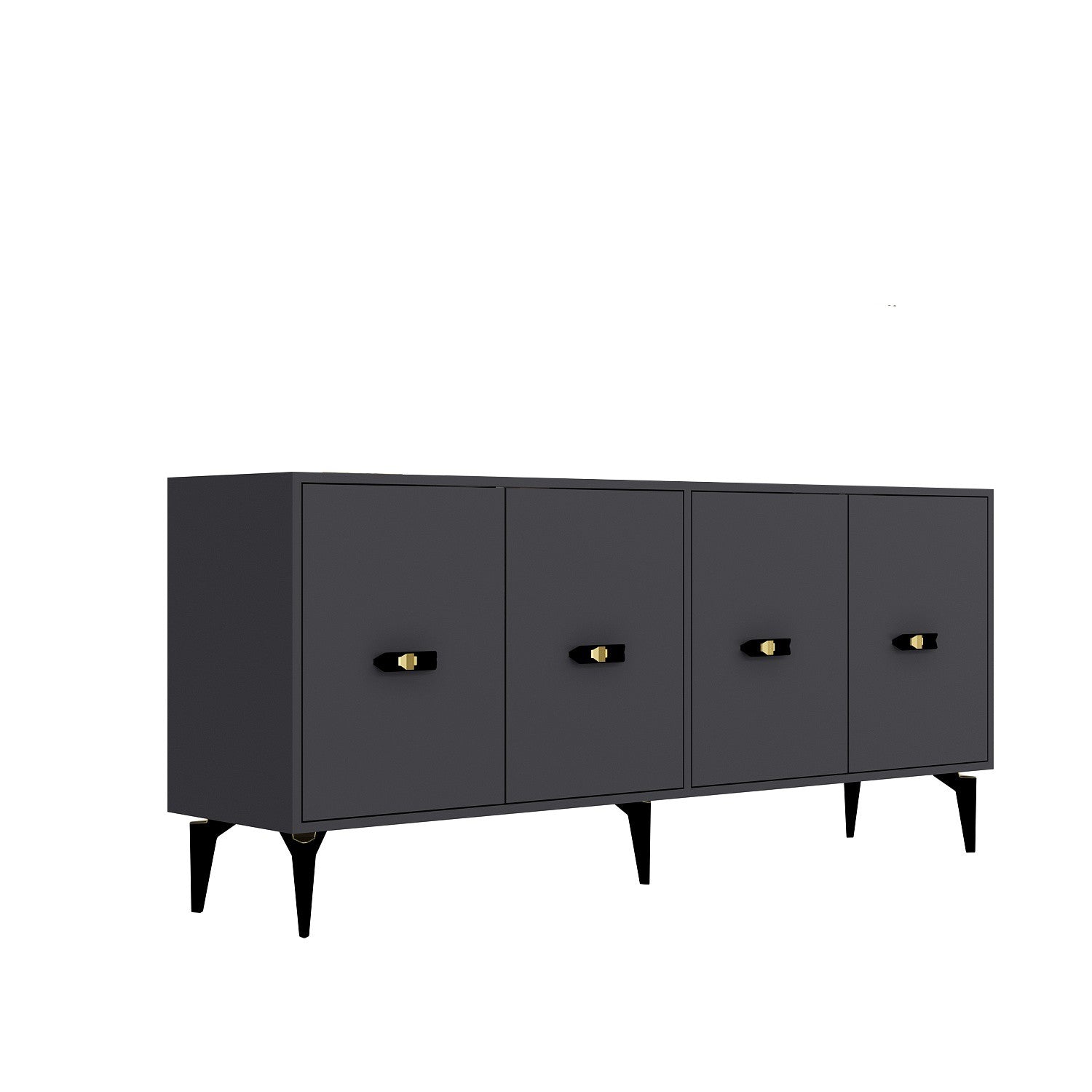Aparador de Aglomerado Revestido de Melamina – 180 cm x 82,6 cm x 35 cm – Antracite