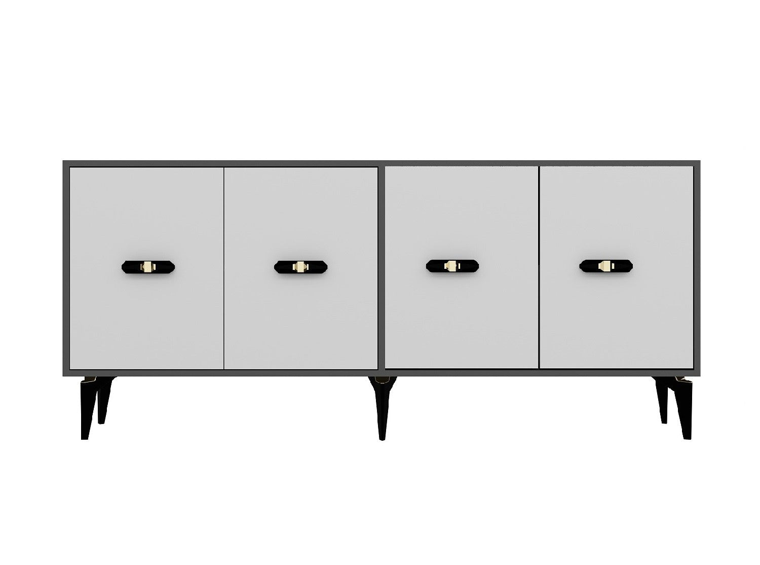 Aparador – 180cm x 82.6cm x 35cm – Antracite e Branco – Melamina
