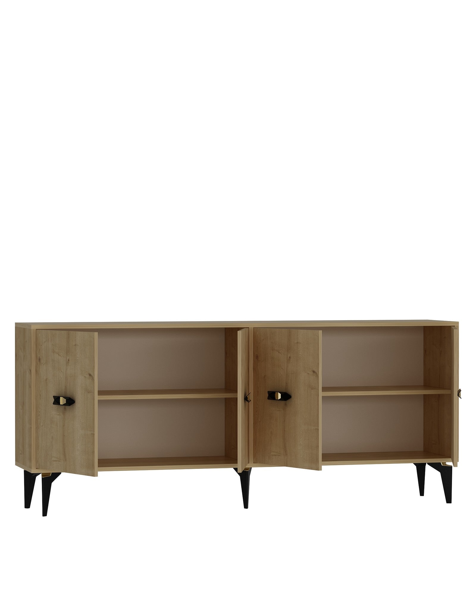 Aparador – 180 cm x 82,6 cm x 35 cm – Carvalho Safira – Aglomerado melamínico
