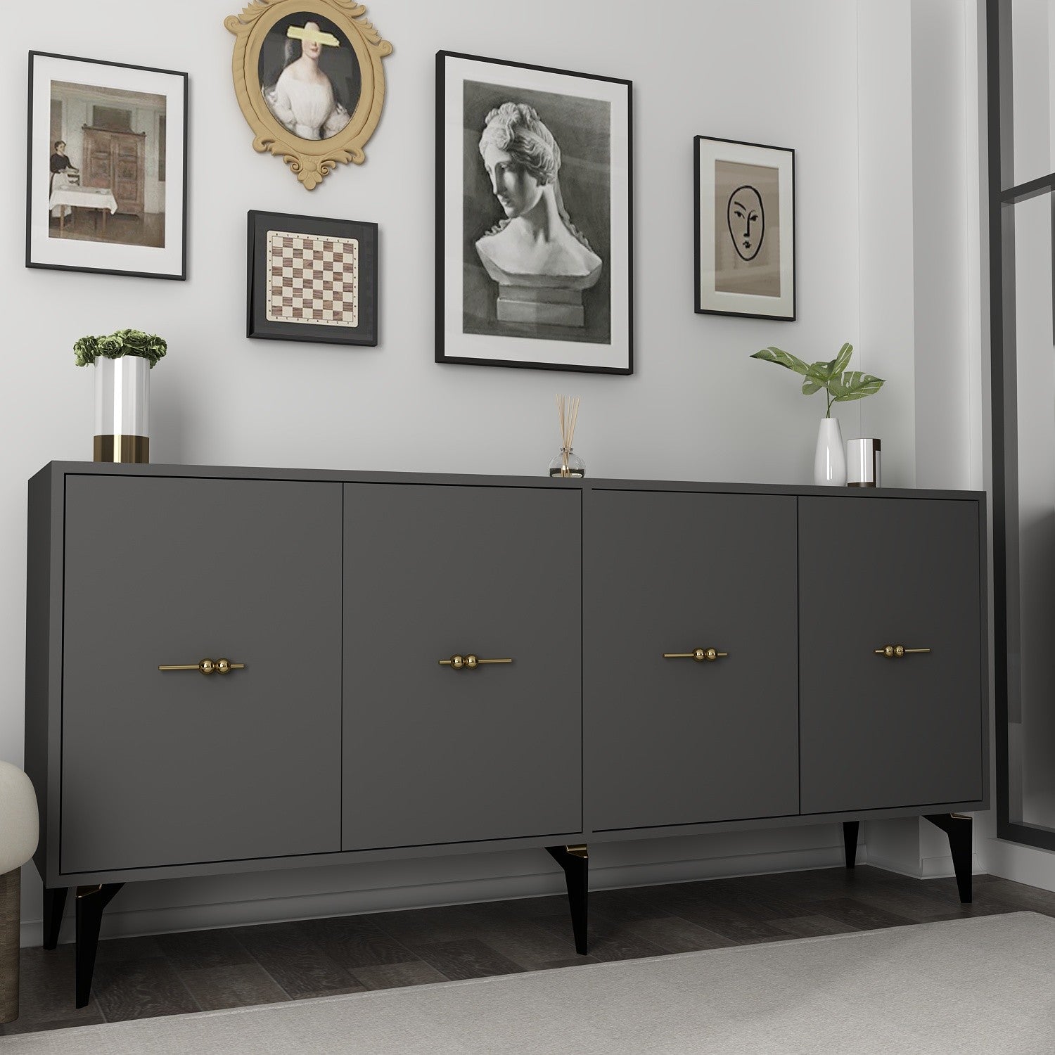 Aparador – 180 cm – Antracite – Aglomerado