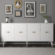 Aparador – 180 cm – Branco – Aglomerado revestido de melamina