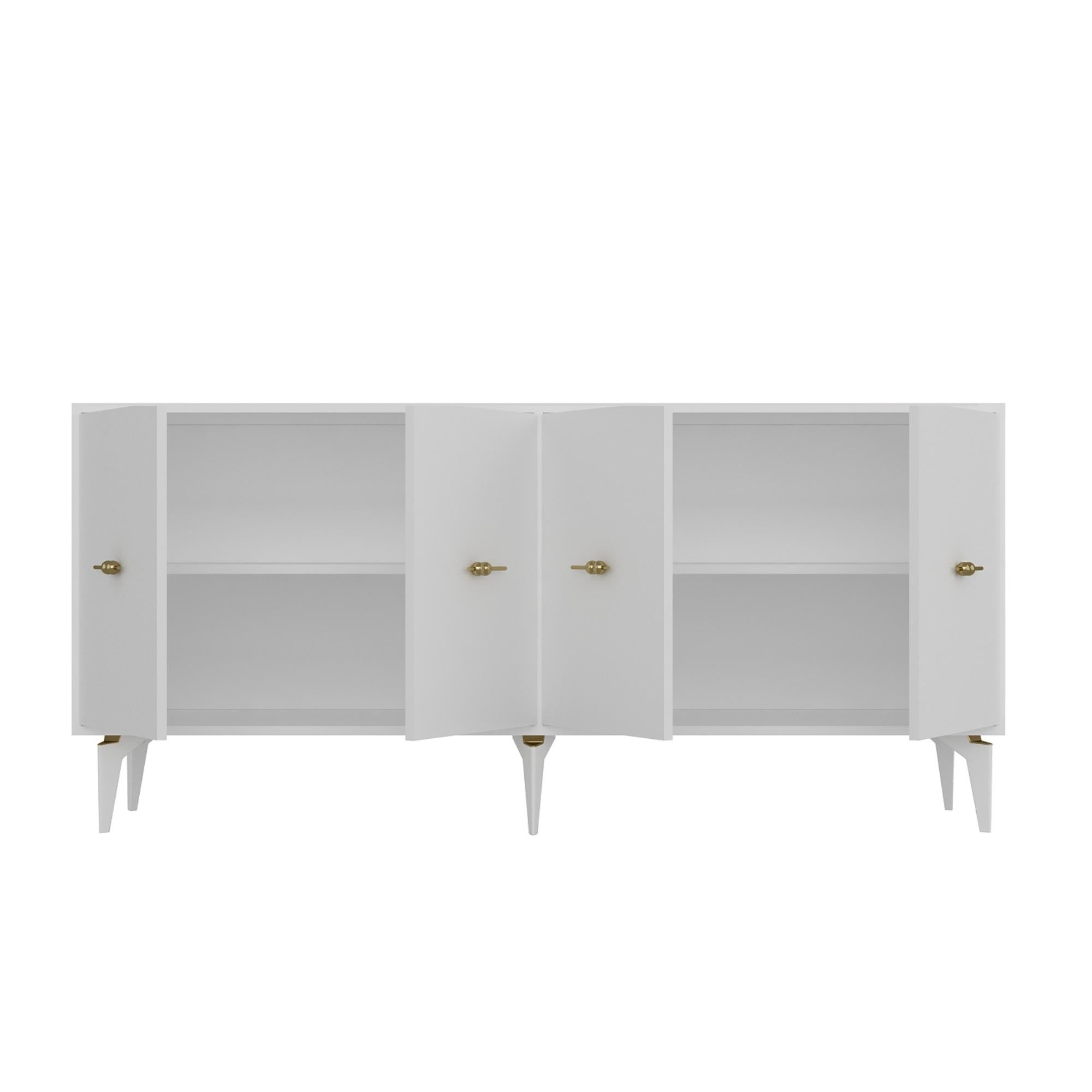 Aparador – 180 cm – Branco – Aglomerado revestido de melamina