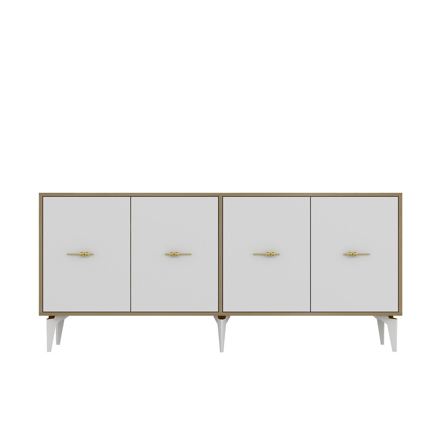Aparador – 180cm x 82,6cm x 35cm – Carvalho Safira e Branco – Aglomerado revestido de melamina