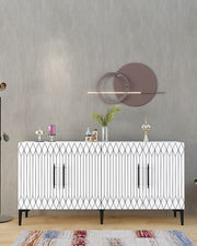 Aparador – 150 cm x 75 cm x 35 cm – Branco – Aglomerado