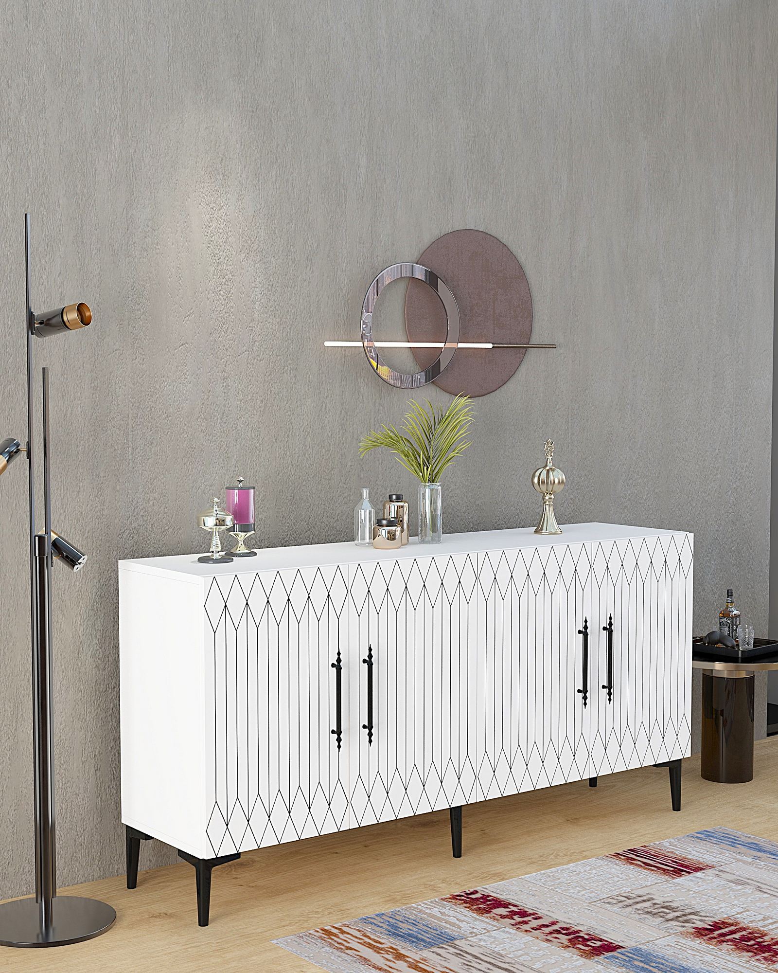 Aparador – 150 cm x 75 cm x 35 cm – Branco – Aglomerado