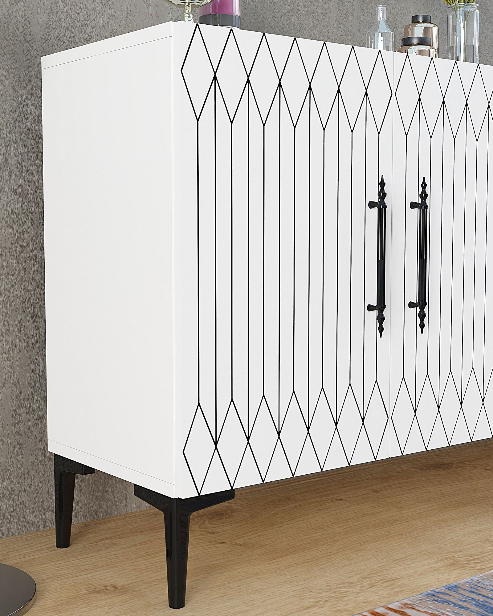 Aparador – 150 cm x 75 cm x 35 cm – Branco – Aglomerado