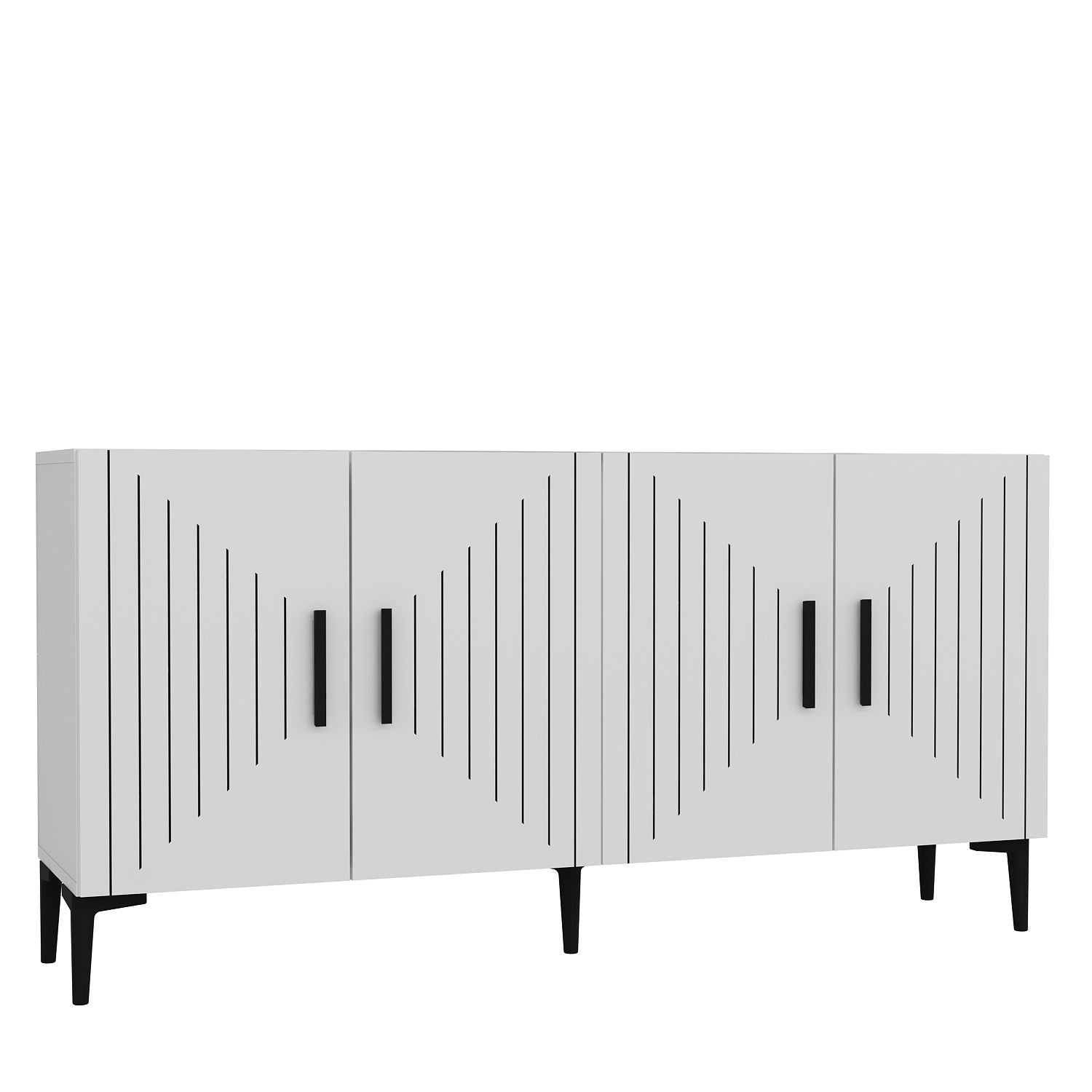 Aparador em MDF revestido de melamina – 150 cm – Branco
