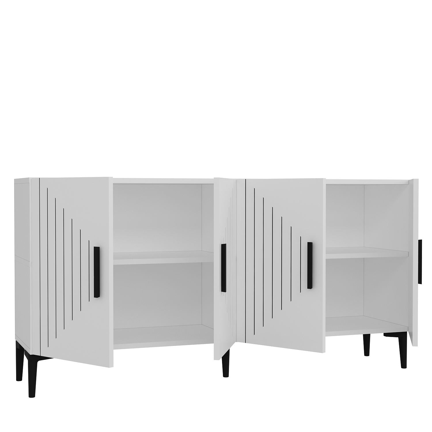 Aparador em MDF revestido de melamina – 150 cm – Branco