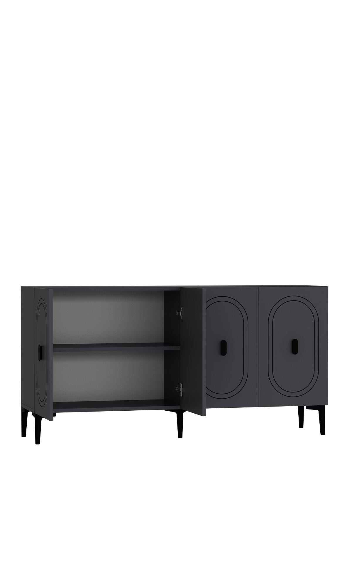 Aparador – 150 cm x 75 cm x 35 cm – Antracite – Aglomerado