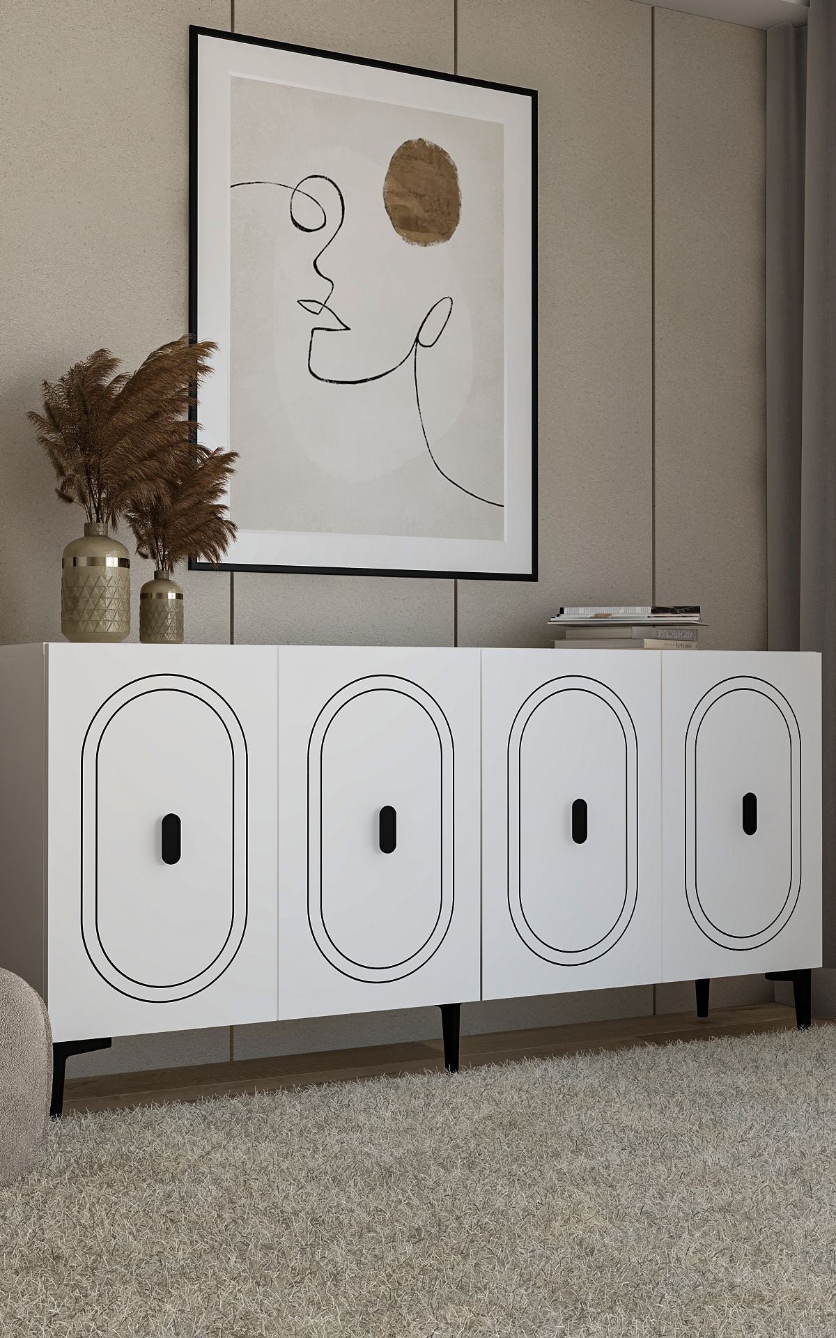Aparador – 150 cm – Branco – MDF