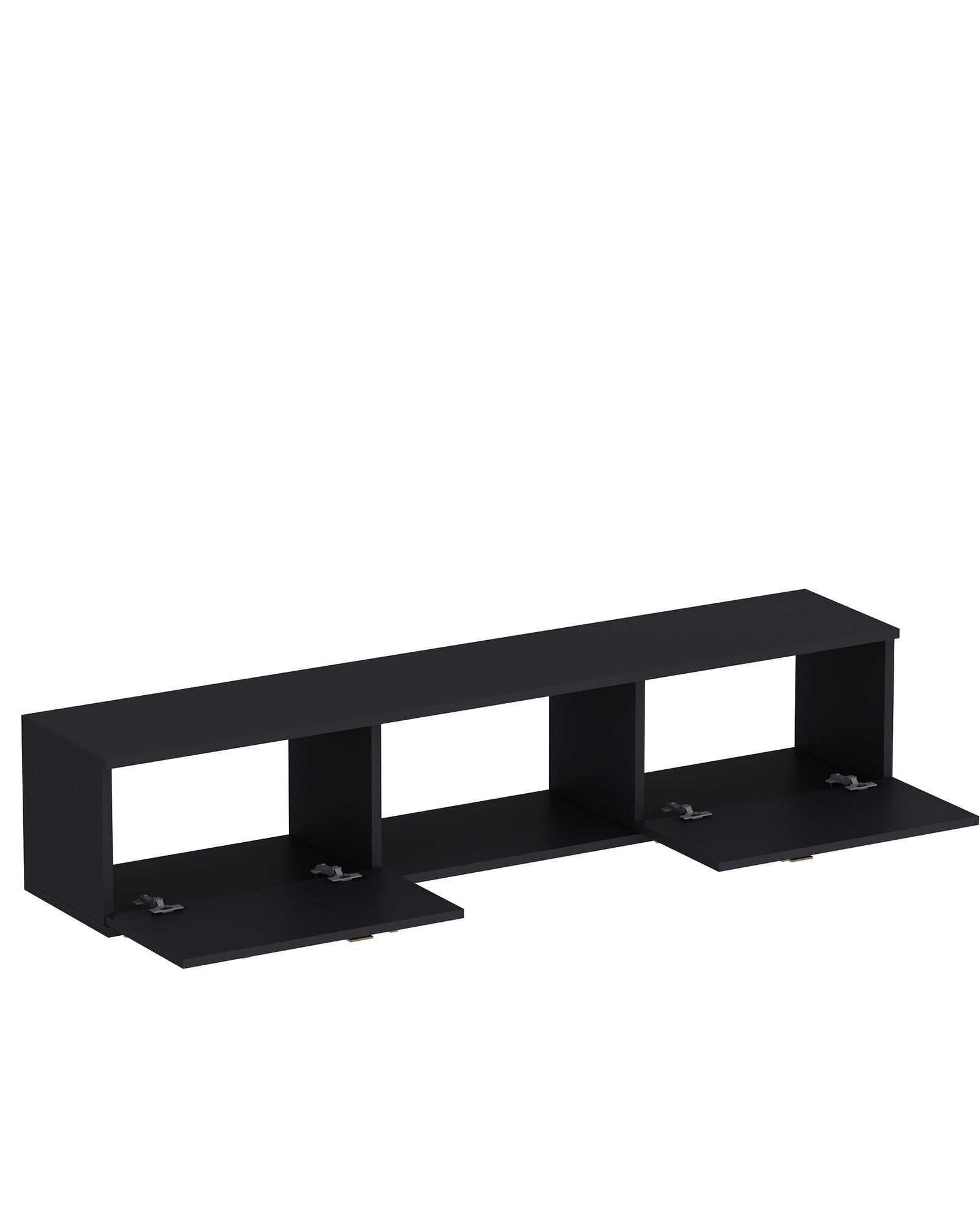 Móvel de TV – 150cm x 25.6cm x 29.6cm – Antracite e Ouro – MDF