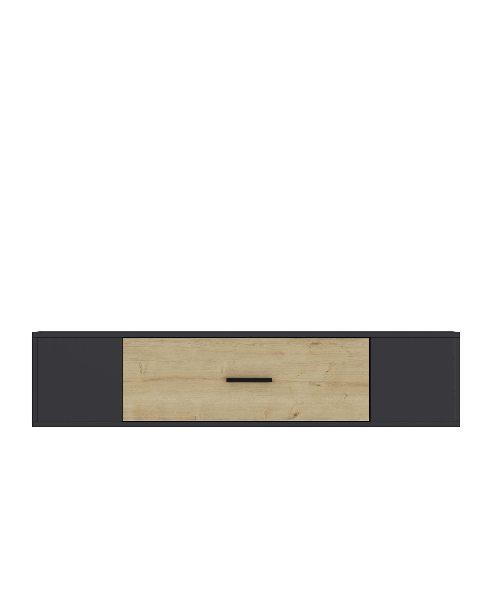 Móvel de TV – 150cm x 33.2cm x 29.6cm – Antracite e Carvalho Safira – Aglomerado