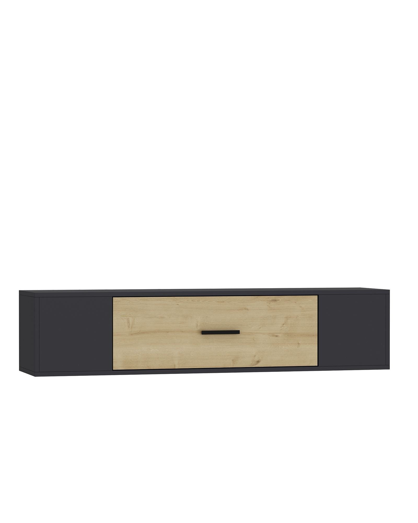 Móvel de TV – 150cm x 33.2cm x 29.6cm – Antracite e Carvalho Safira – Aglomerado