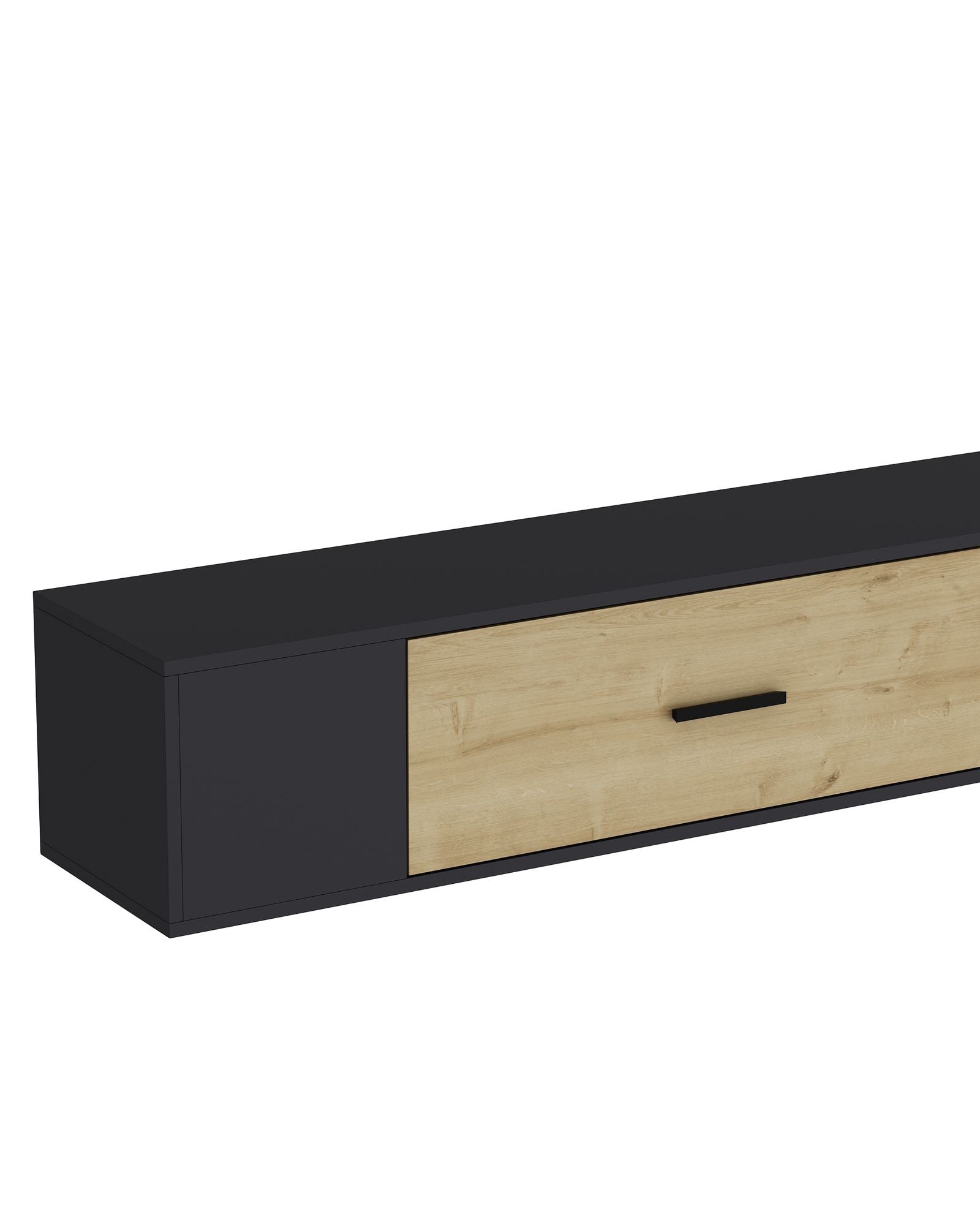 Móvel de TV – 150cm x 33.2cm x 29.6cm – Antracite e Carvalho Safira – Aglomerado