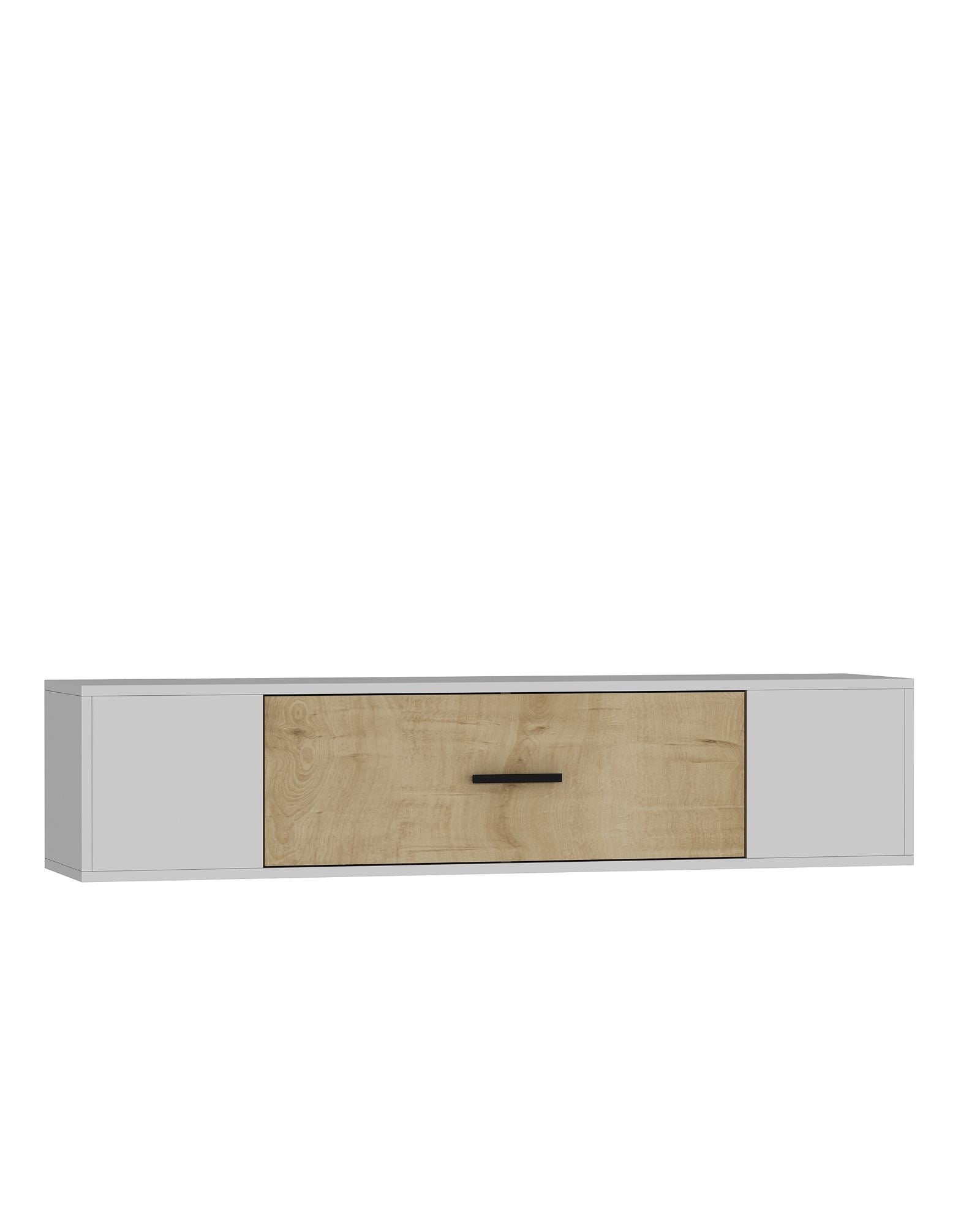 Móvel de TV – 150 cm x 33,2 cm – Branco e Carvalho Safira – MDF