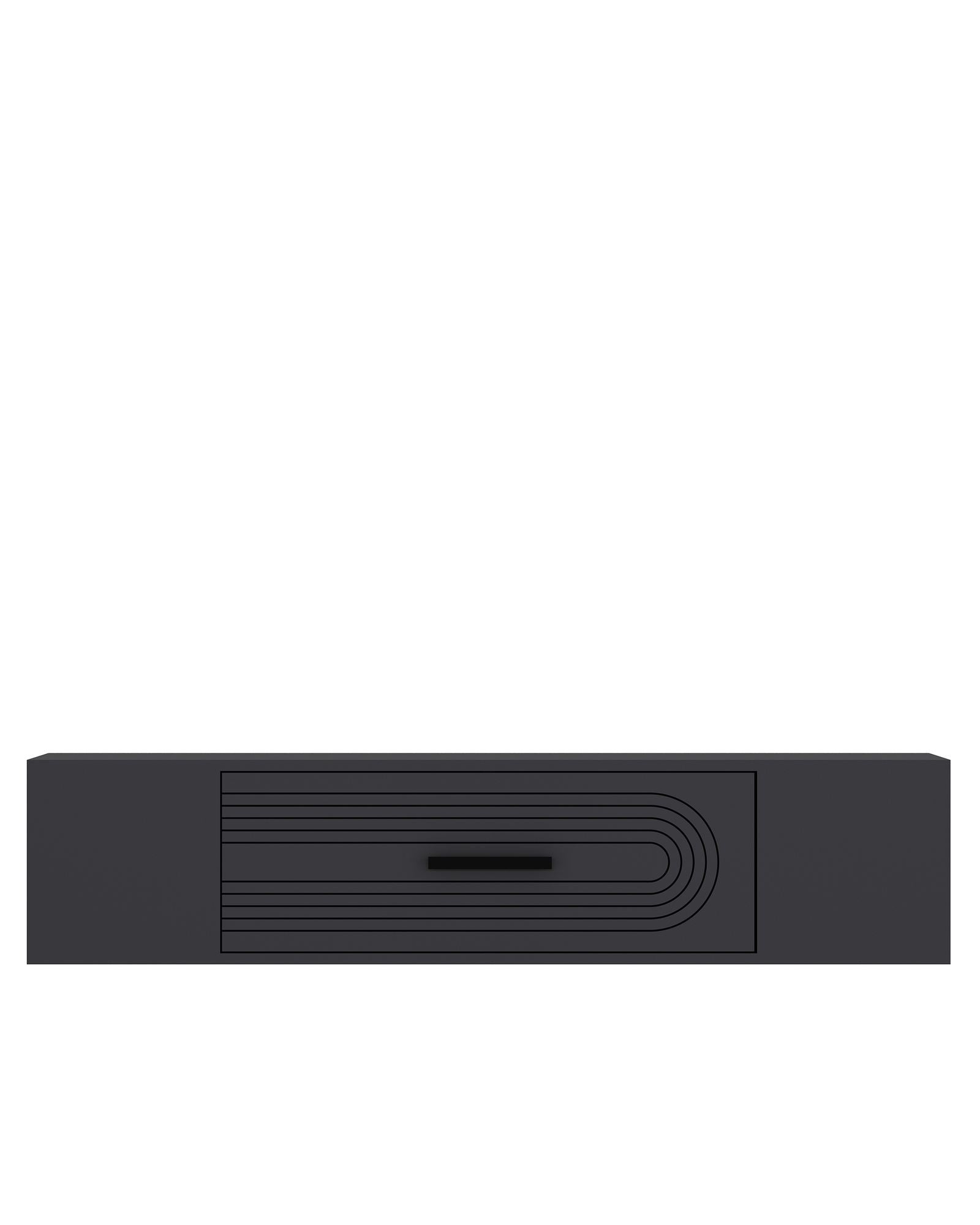 Móvel de TV – 150 cm x 33,2 cm x 29,6 cm – Antracite – MDF revestido de melamina