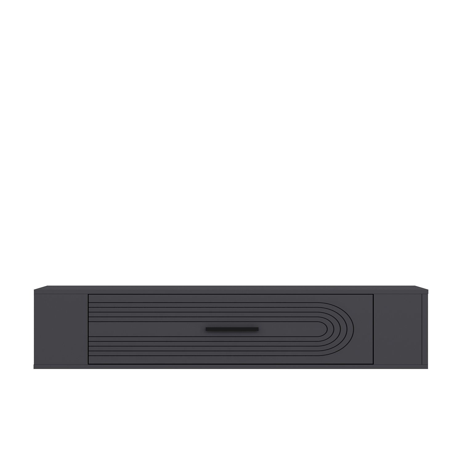 Móvel de TV – 120 cm x 33,2 cm x 26,4 cm – Antracite – Aglomerado revestido de melamina