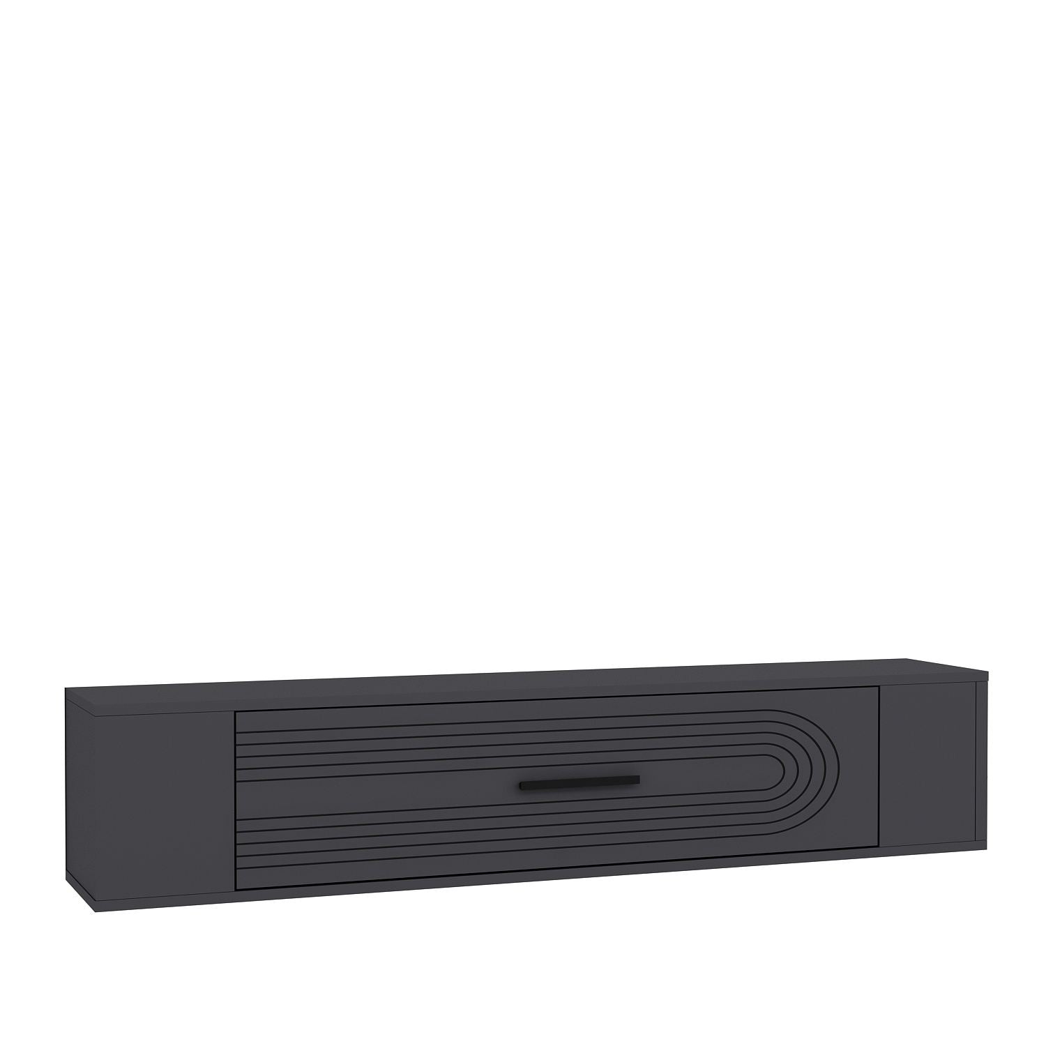 Móvel de TV – 120 cm x 33,2 cm x 26,4 cm – Antracite – Aglomerado revestido de melamina