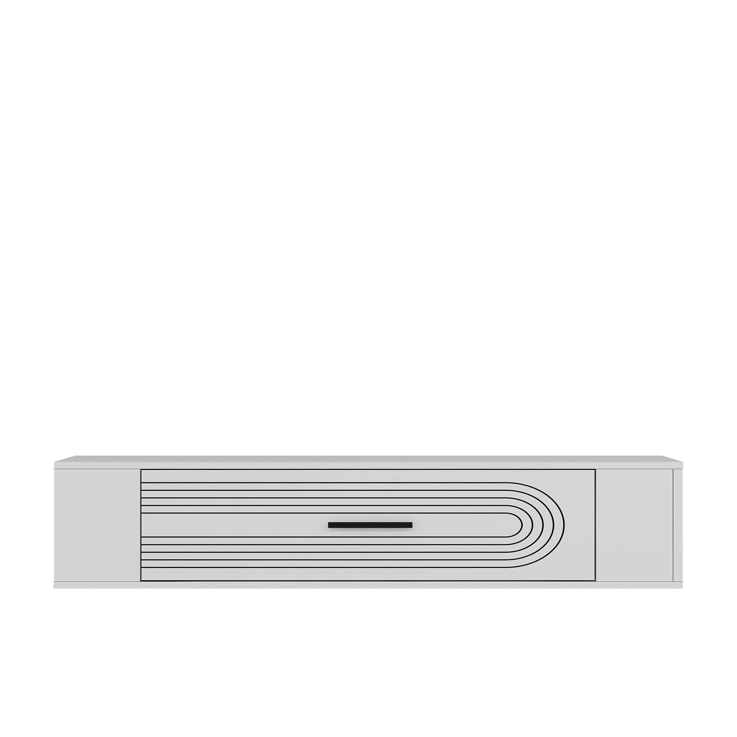 Móvel de TV – 120 cm x 33,2 cm x 26,4 cm – Branco – MDF