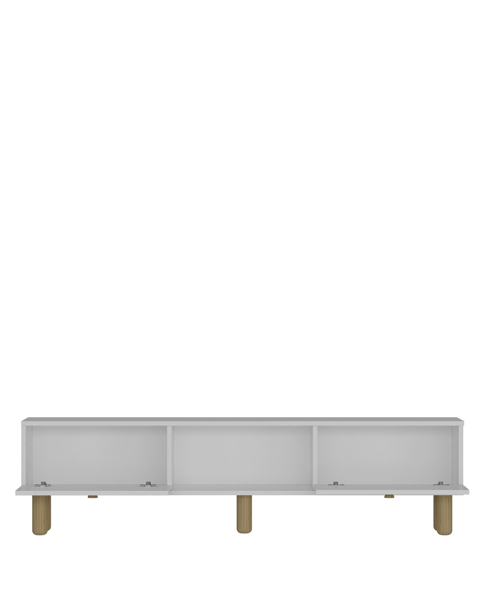 Móvel de TV – 150 cm x 40,6 cm – Branco – Aglomerado revestido de melamina