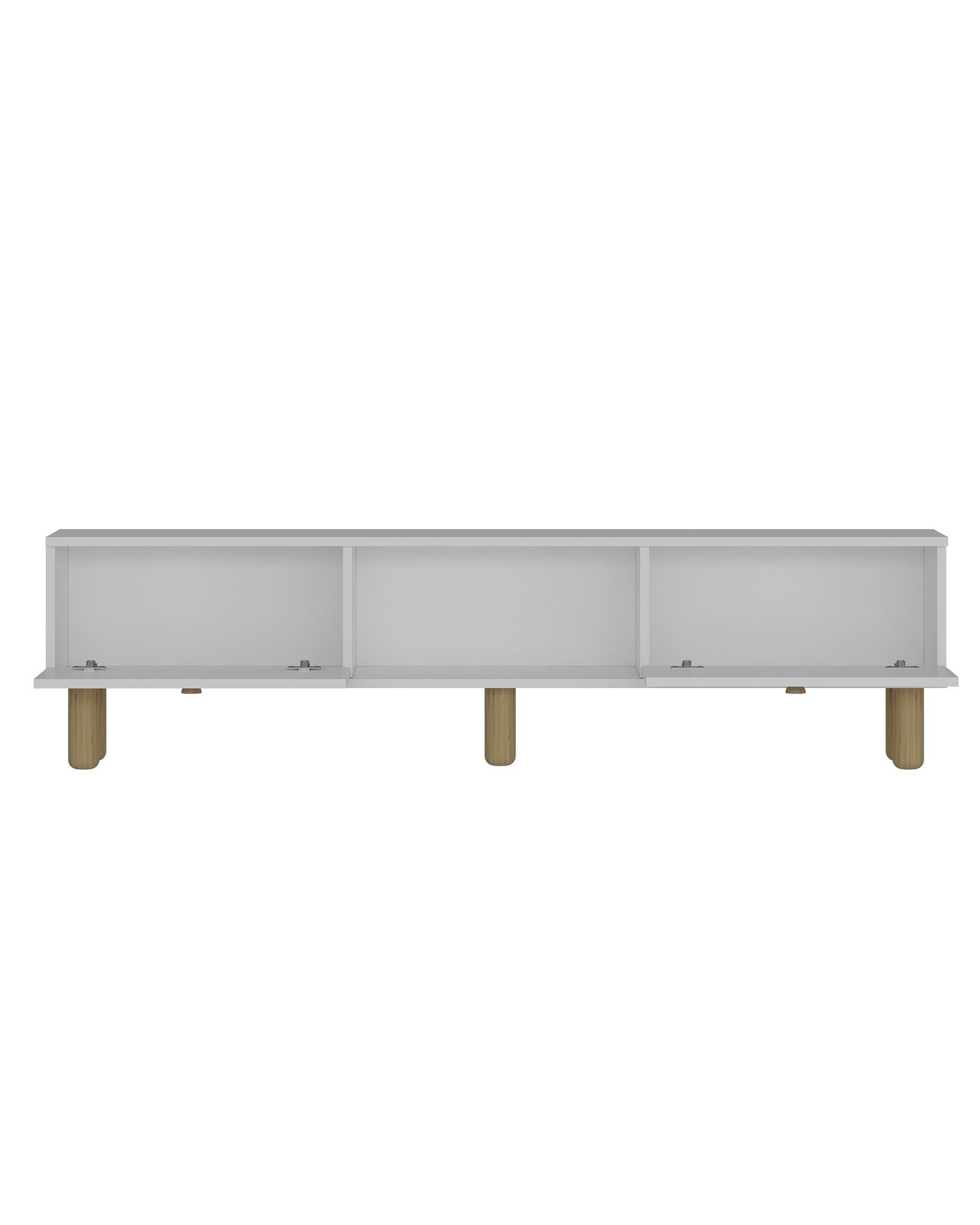 Móvel de TV – 150 cm x 40,6 cm – Branco – Aglomerado revestido de melamina