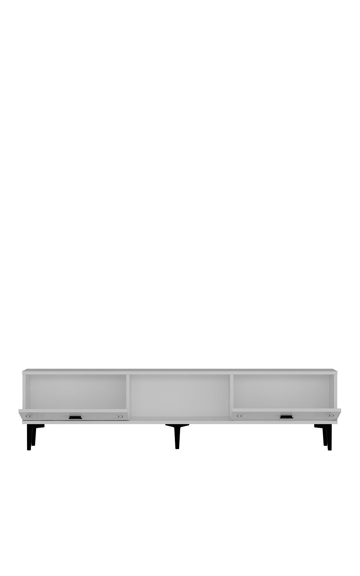 Móvel de TV – 150 cm x 40,6 cm – Branco – Aglomerado revestido de melamina