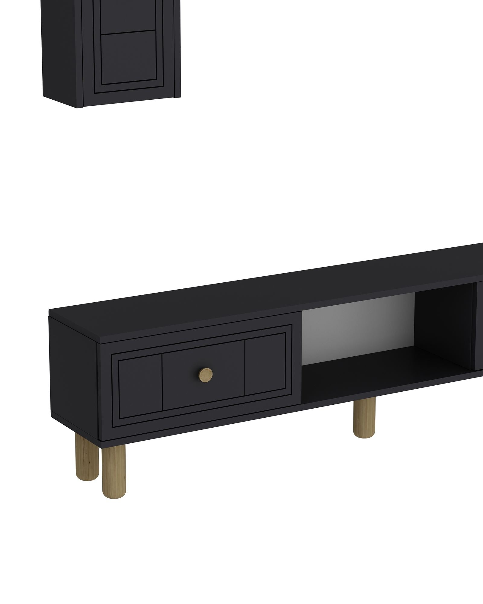 Móvel de TV – 150x44.6x29.6 cm – Antracite – Aglomerado revestido de melamina
