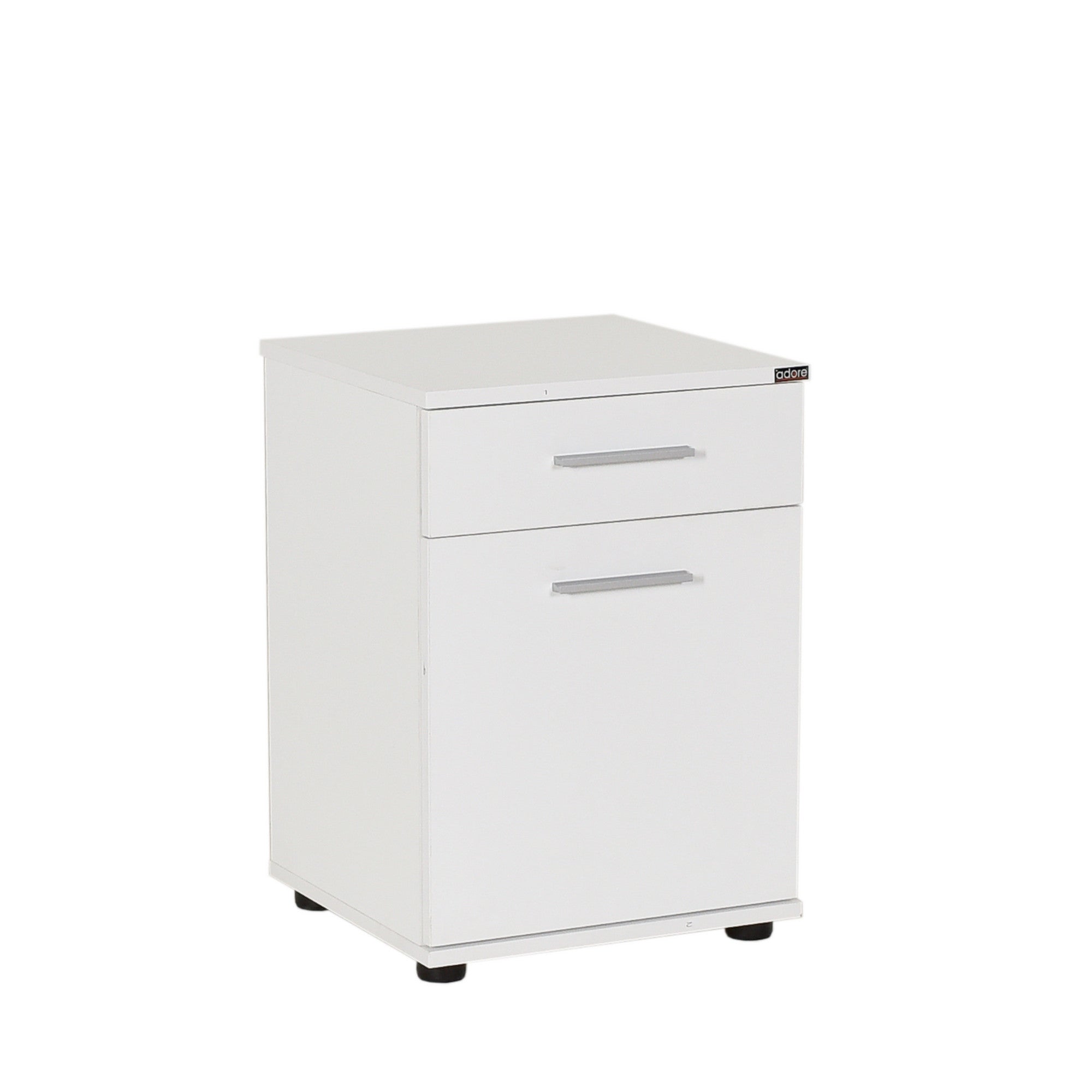 Mesa de cabeceira – 40 cm x 57 cm x 39 cm – Branco – Painel de partículas revestido a melamina