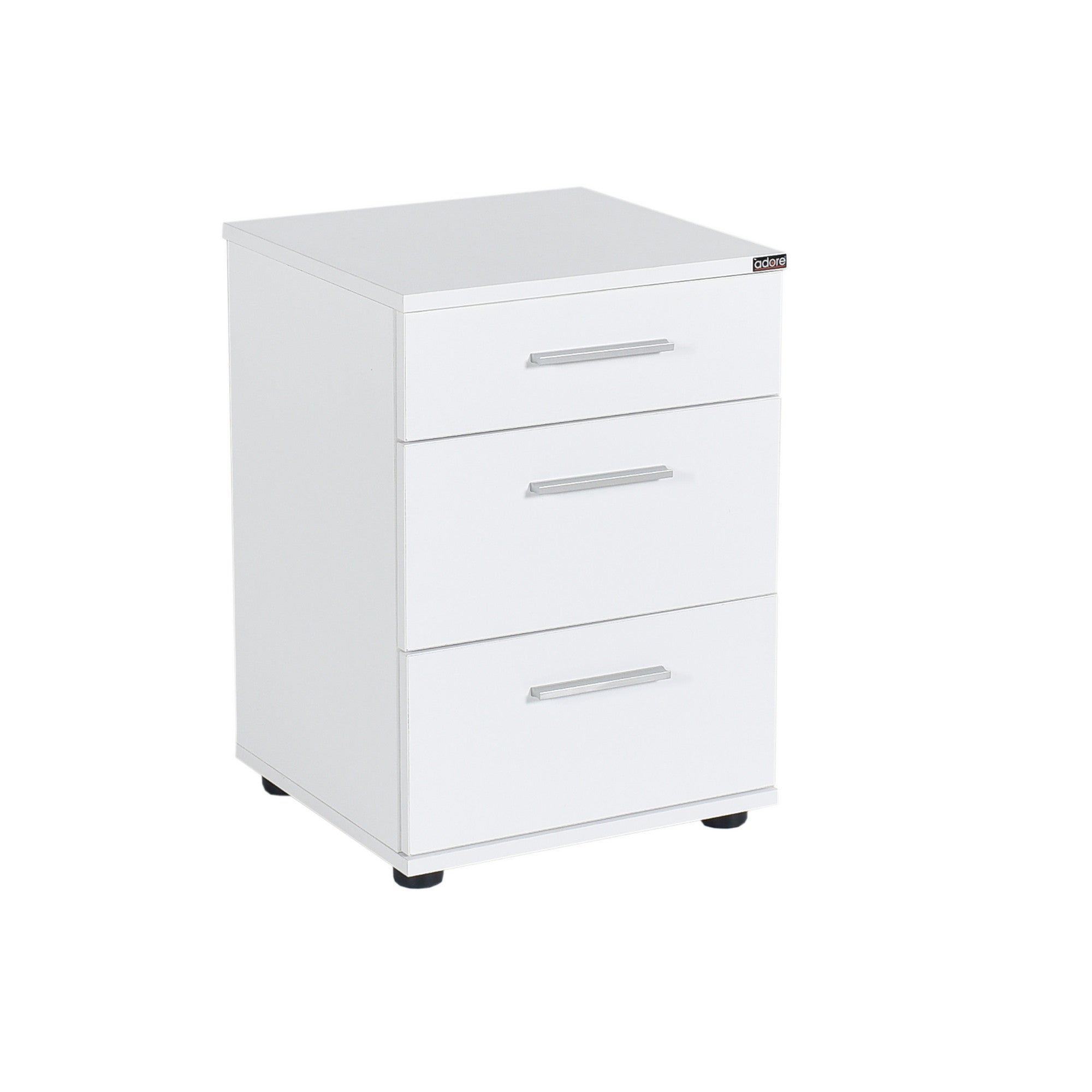 Mesa de cabeceira – 40x57x39 cm – Branco – Painel de partículas revestido a melamina