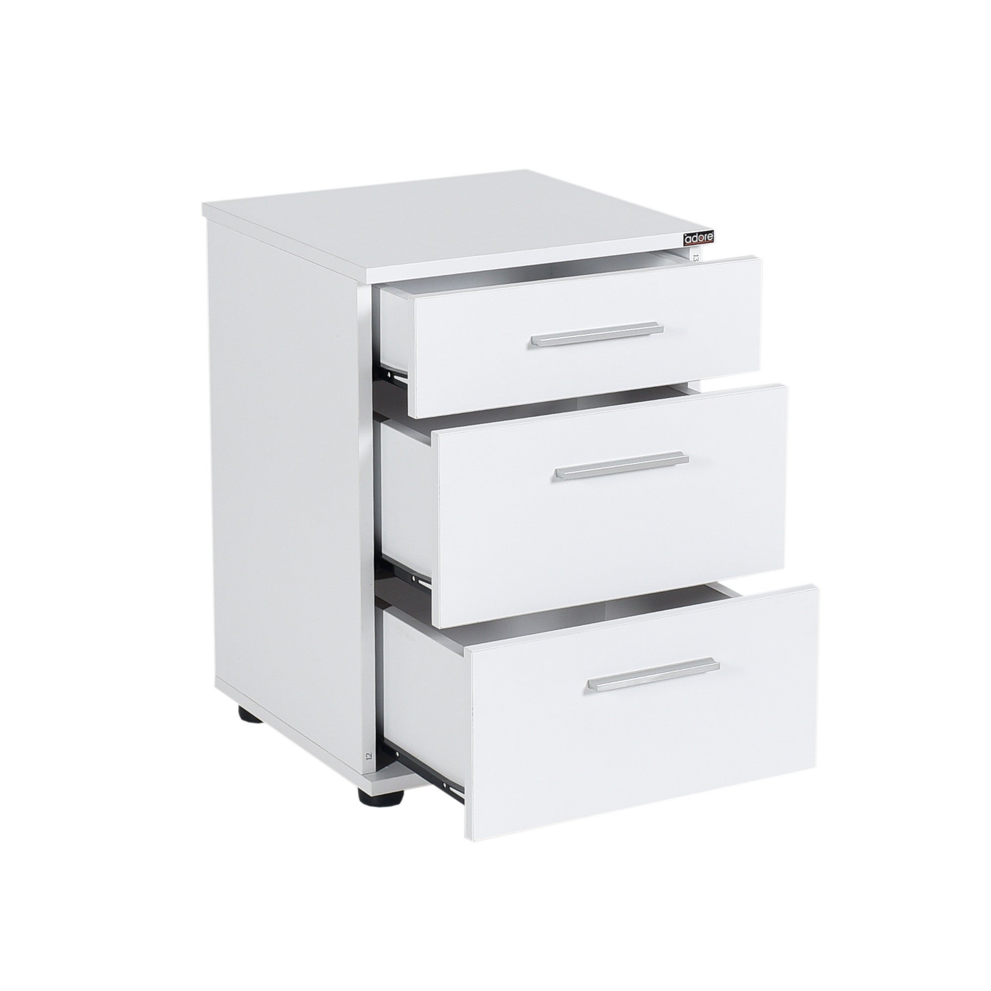 Mesa de cabeceira – 40x57x39 cm – Branco – Painel de partículas revestido a melamina