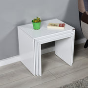 Mesa de Centro – 45 cm, 50 cm, 55 cm – Branco – Painel de partículas revestido a melamina