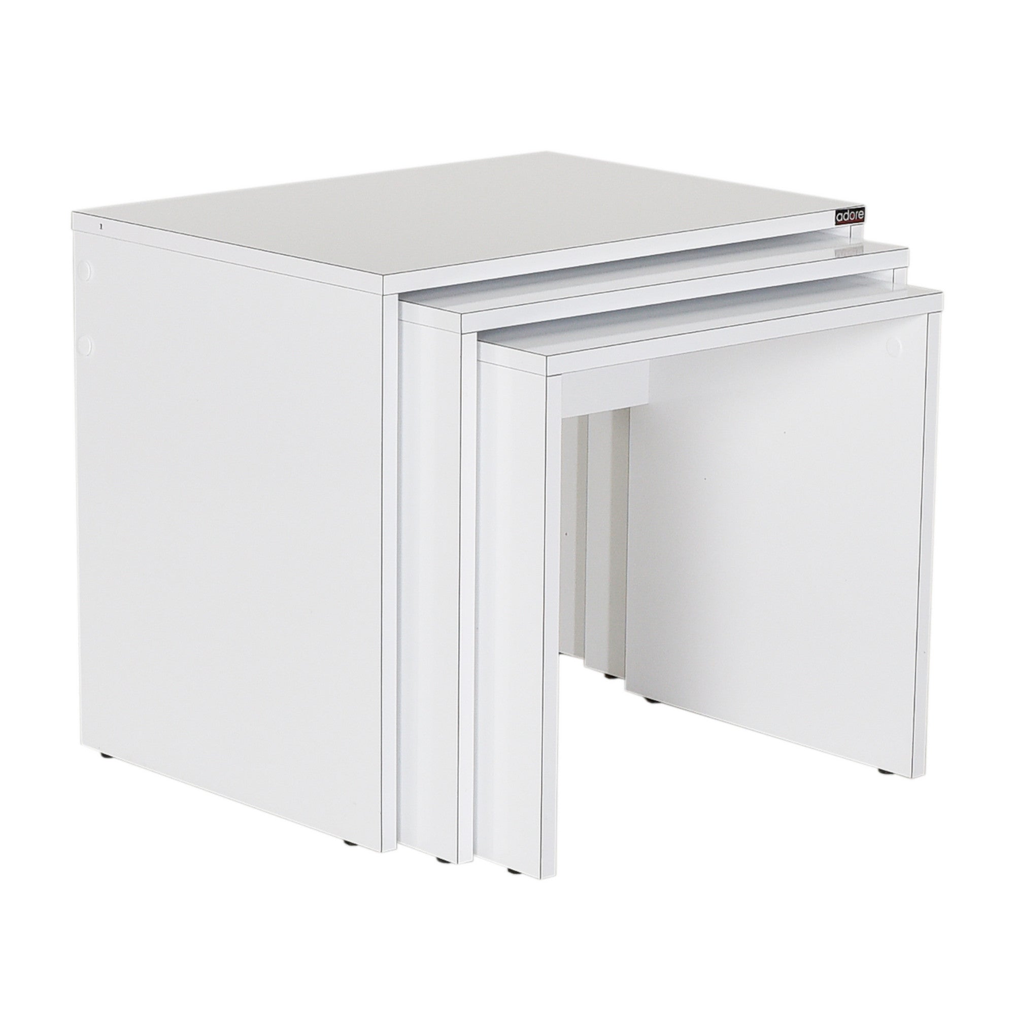 Mesa de Centro – 45 cm, 50 cm, 55 cm – Branco – Painel de partículas revestido a melamina