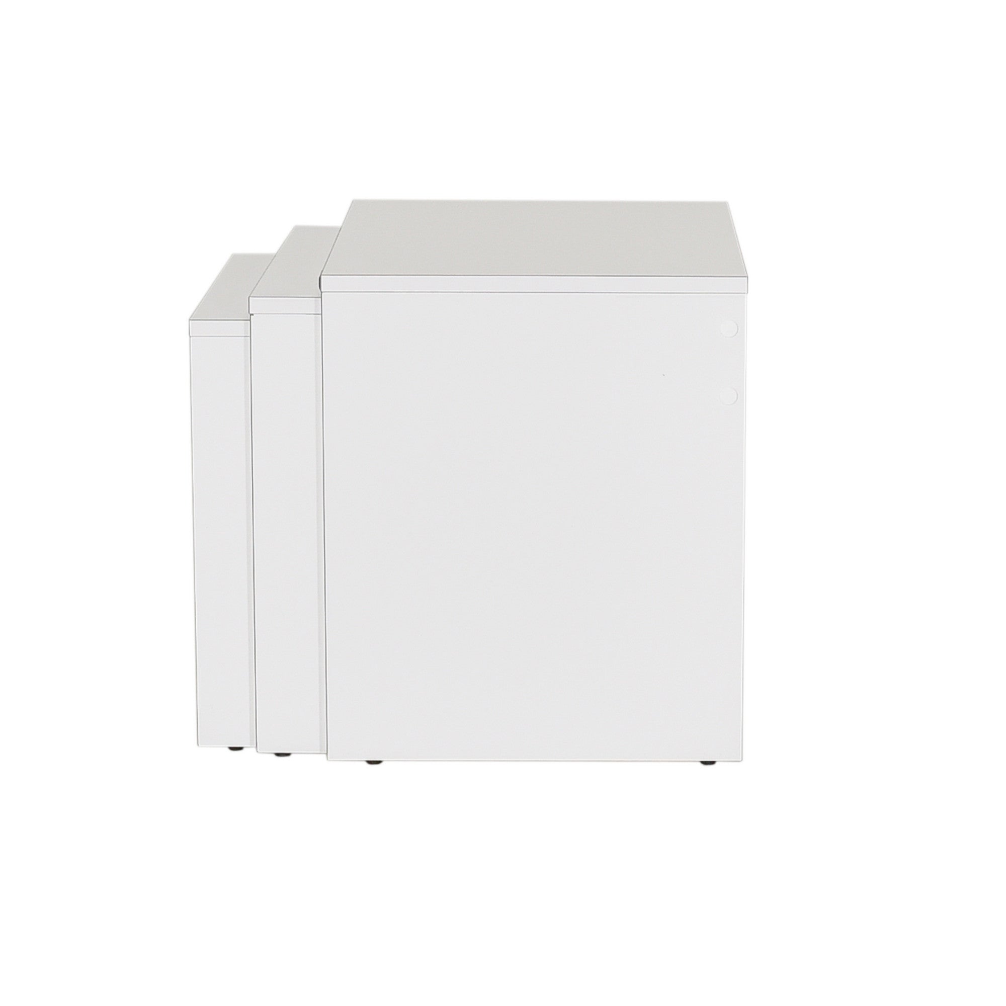 Mesa de Centro – 45 cm, 50 cm, 55 cm – Branco – Painel de partículas revestido a melamina