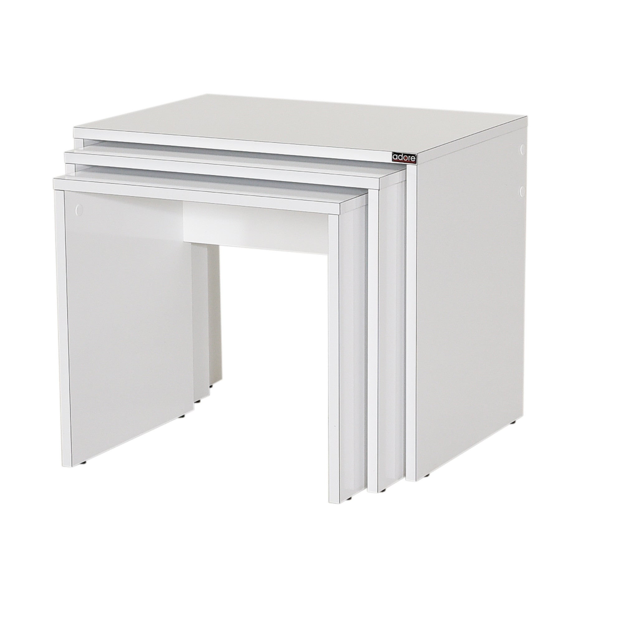 Mesa de Centro – 45 cm, 50 cm, 55 cm – Branco – Painel de partículas revestido a melamina