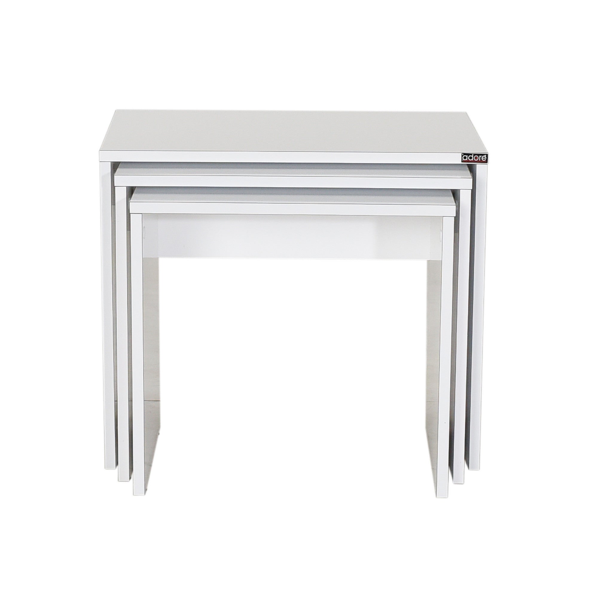Mesa de Centro – 45 cm, 50 cm, 55 cm – Branco – Painel de partículas revestido a melamina