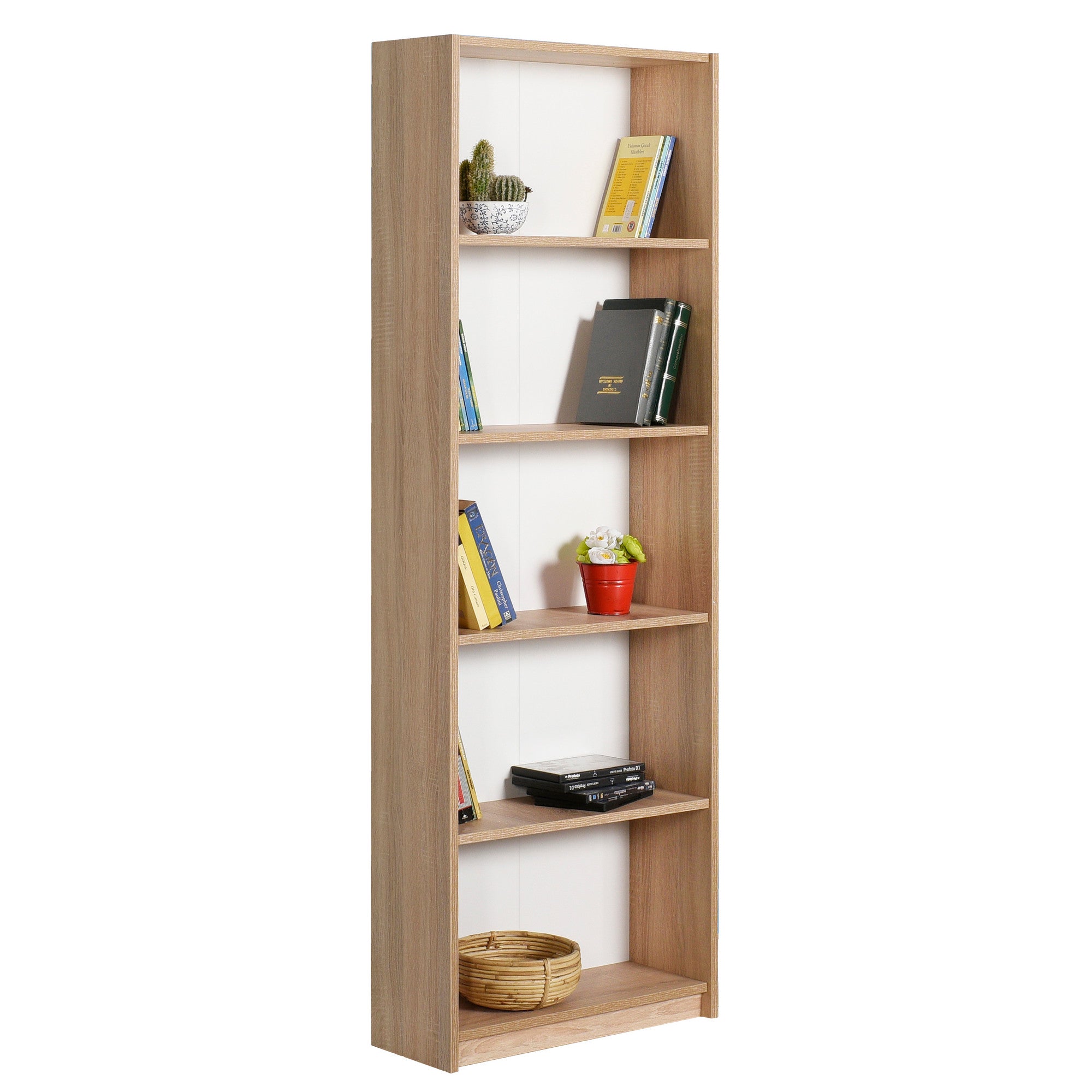 Estante de livros – 64 cm x 182 cm x 26 cm – Sonomo – Painel de partículas revestido a melamina