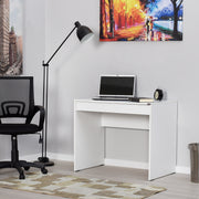 Secretária de Estudo Branca Diamante 90cm com Gaveta para Teclado e Fixação de Parede - Melamina 16mm