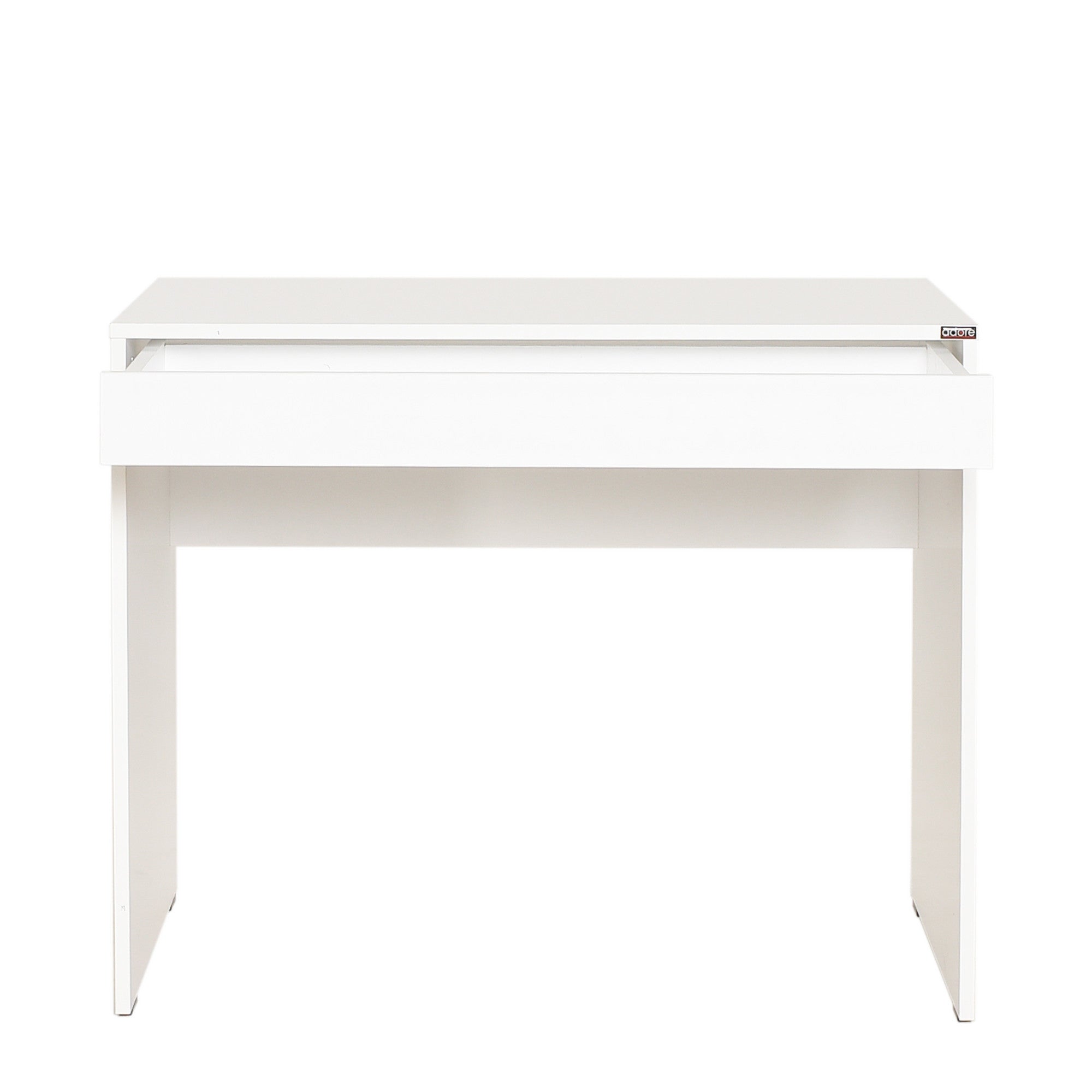 Secretária de Estudo Branca Diamante 90cm com Gaveta para Teclado e Fixação de Parede - Melamina 16mm
