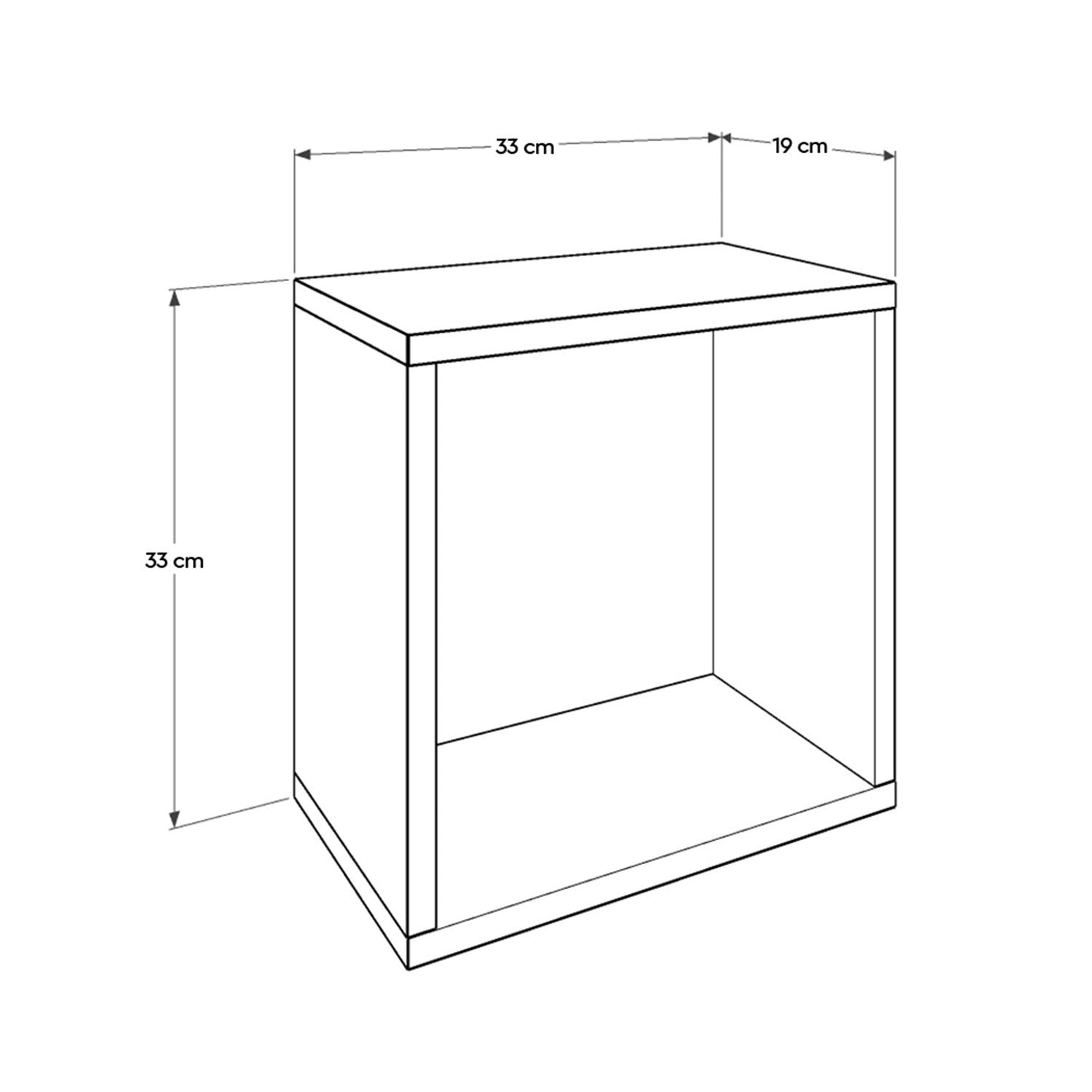 Prateleira de parede – 33 cm – Branco – Painel de partículas revestido a melamina