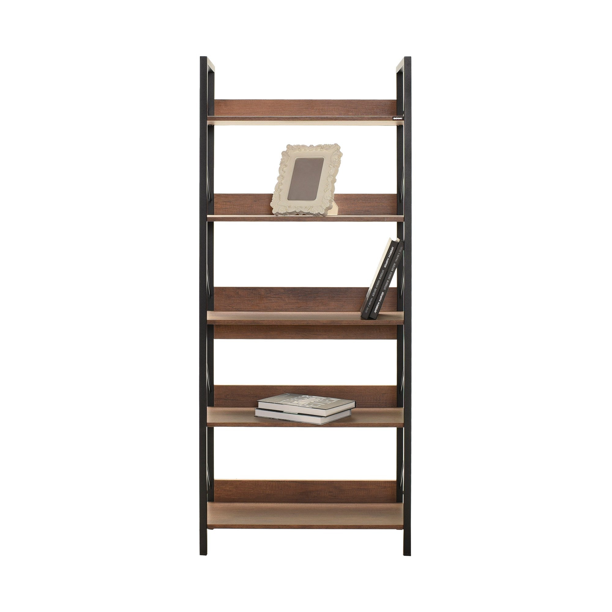 Estante de livros – 73 cm x 172 cm x 35 cm – Nogueira – Painel de partículas