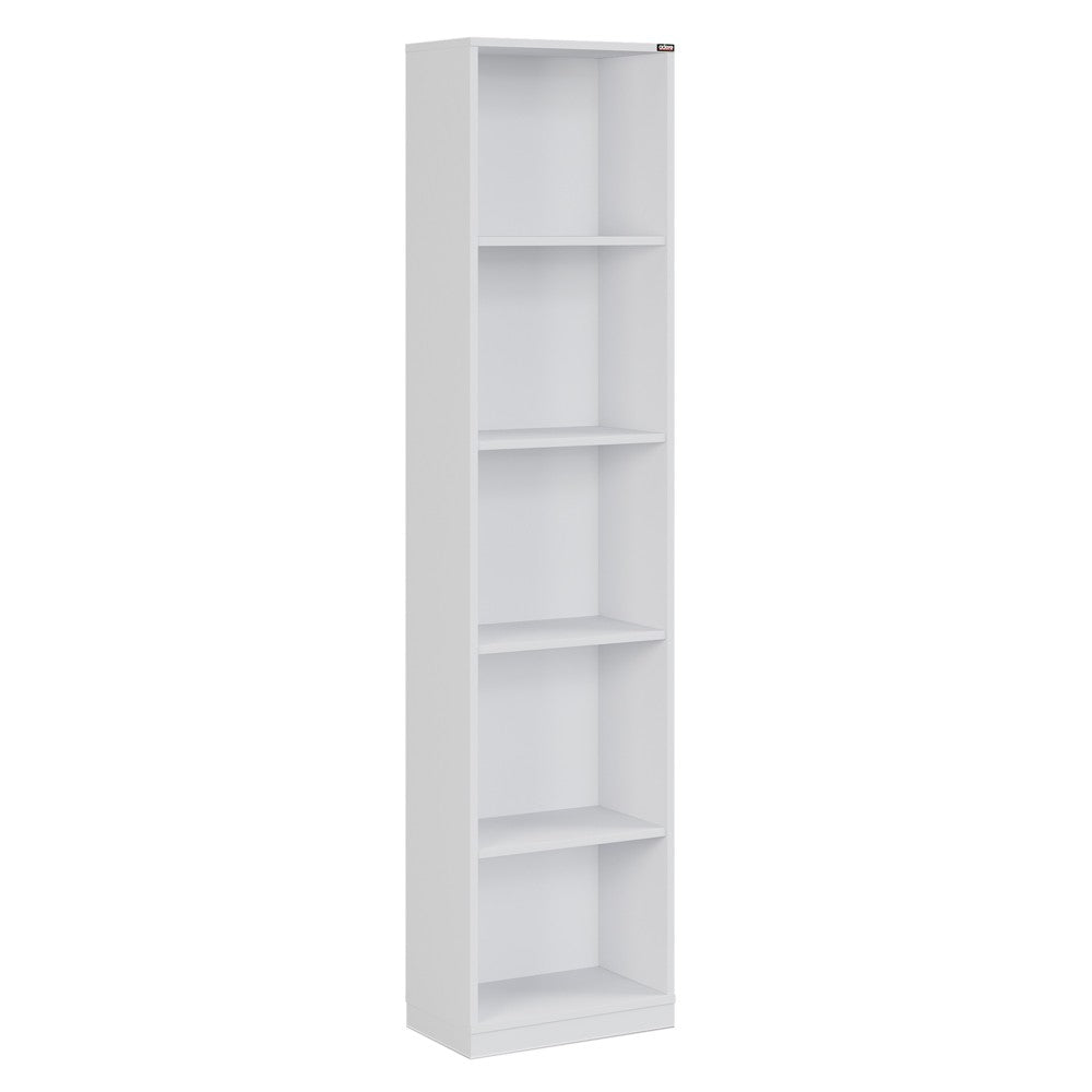 Estante de livros – 43 cm x 182 cm x 26 cm – Branco – Painel de partículas revestido a melamina