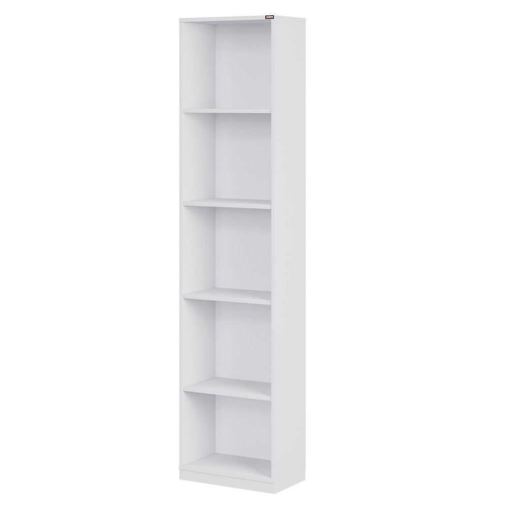 Estante de livros – 43 cm x 182 cm x 26 cm – Branco – Painel de partículas revestido a melamina